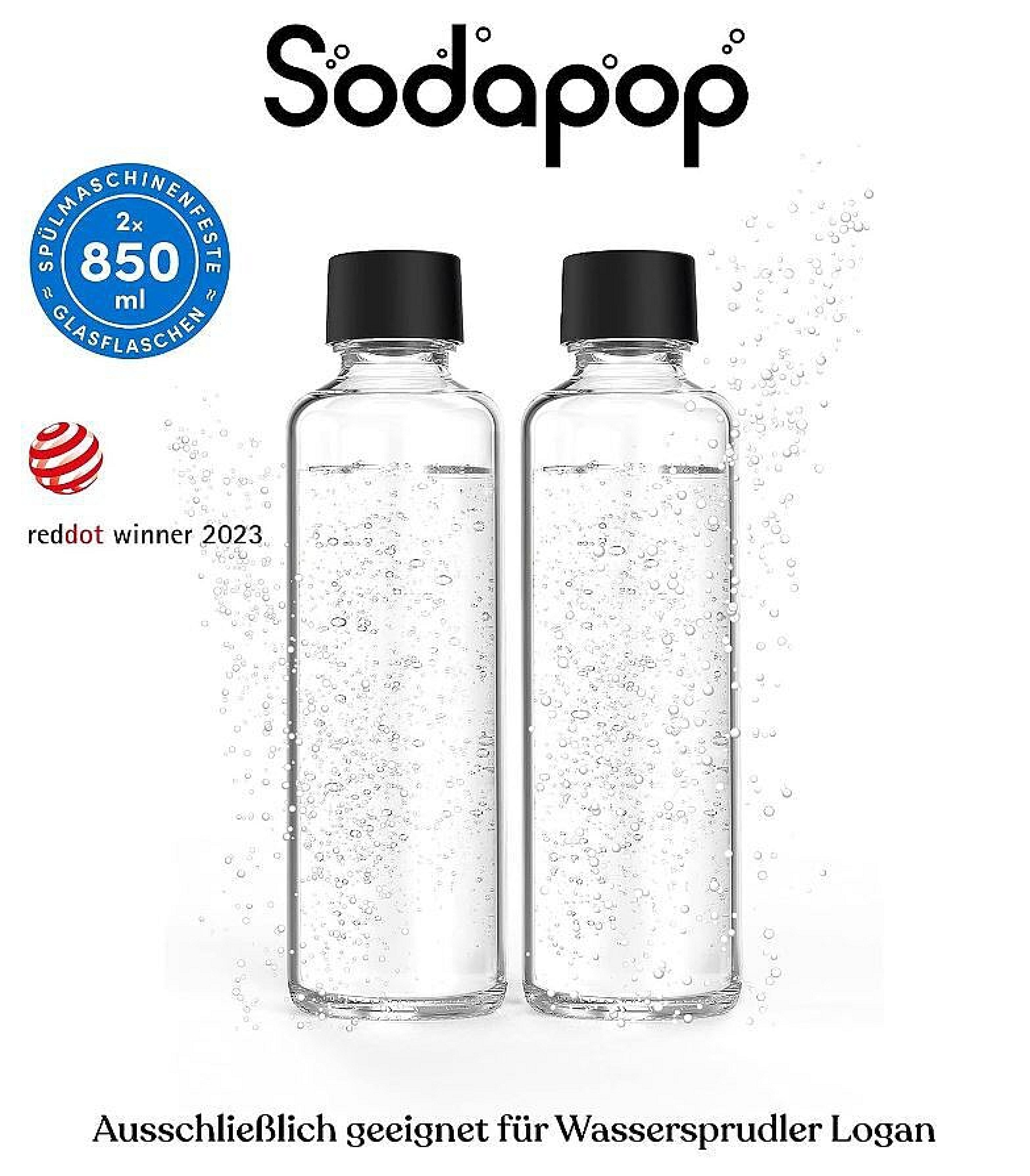 SODAPOP Glasflaschen 0,85L 2er-Set für Logan