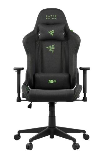 Ergonomischer Gaming-Stuhl in Schwarz mit grünen Akzenten und Razer-Logo