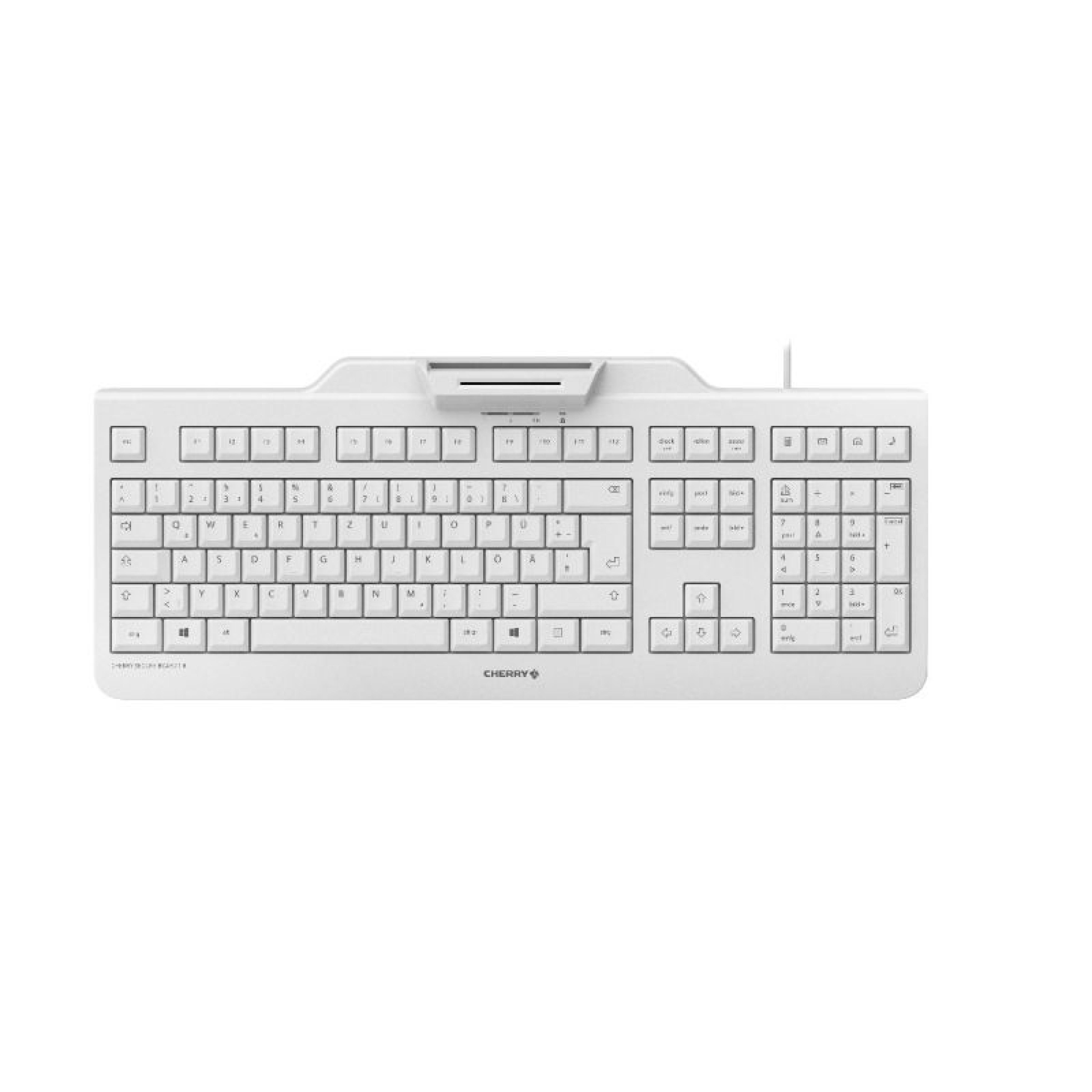 CHERRY SecureBoard 1.0 Tastatur Wired DE 1.80m hellgrau