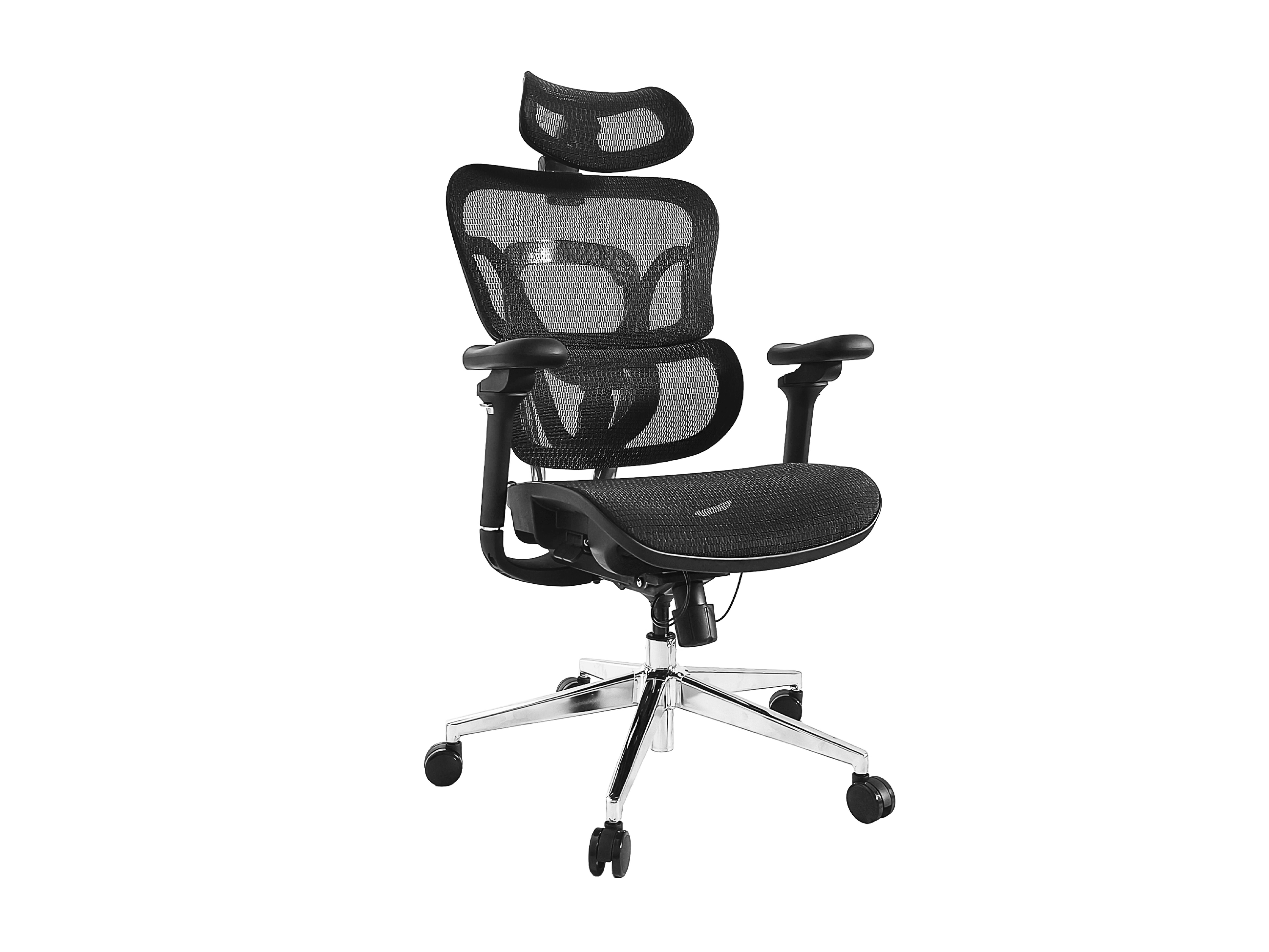 Equip Ergonomischer Buerostuhl+Kopf/Armstuetzen schwarz lite R