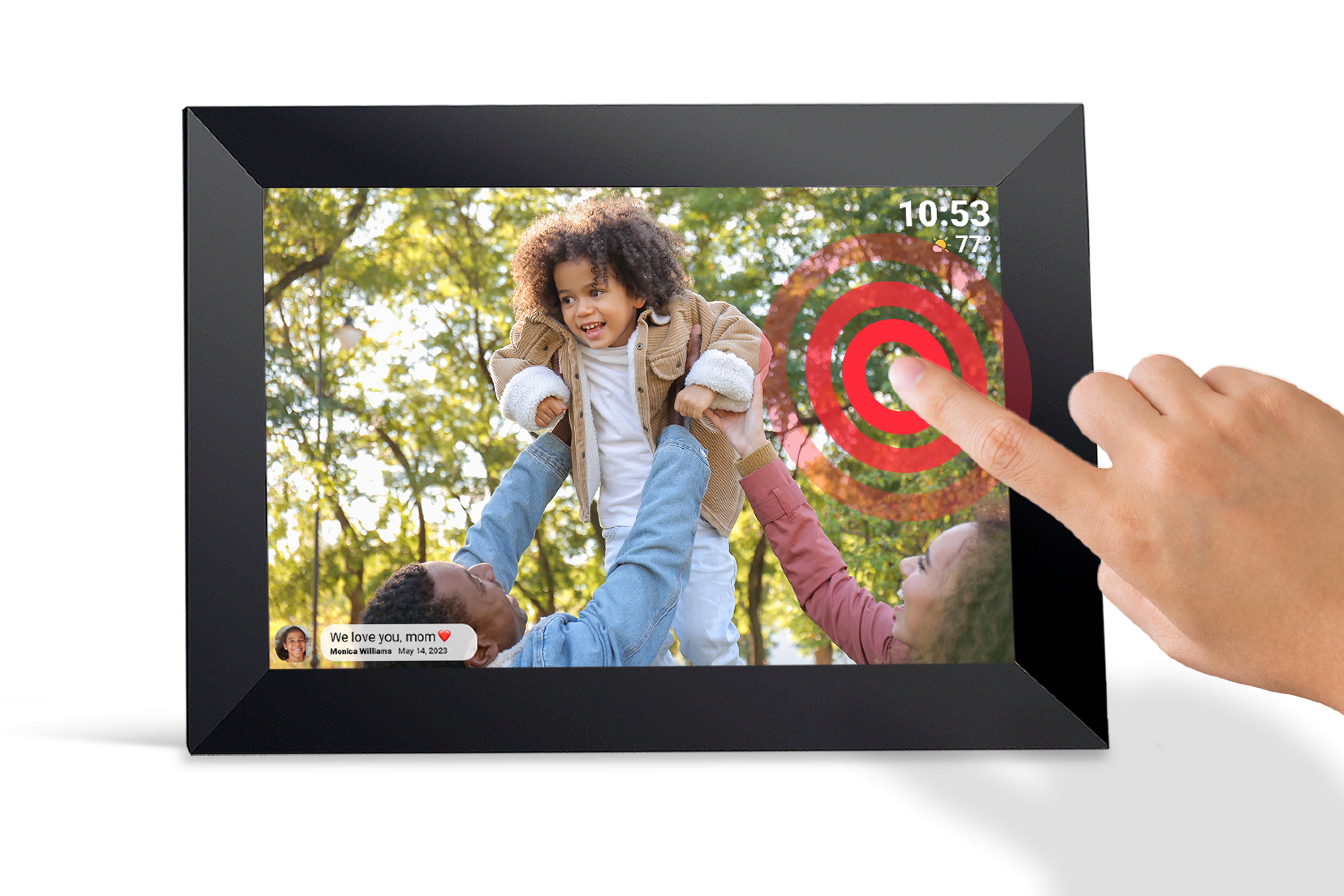 Xoro Digitaler Bilderrahmen 10,1 Zoll WLAN Touch Schwarz