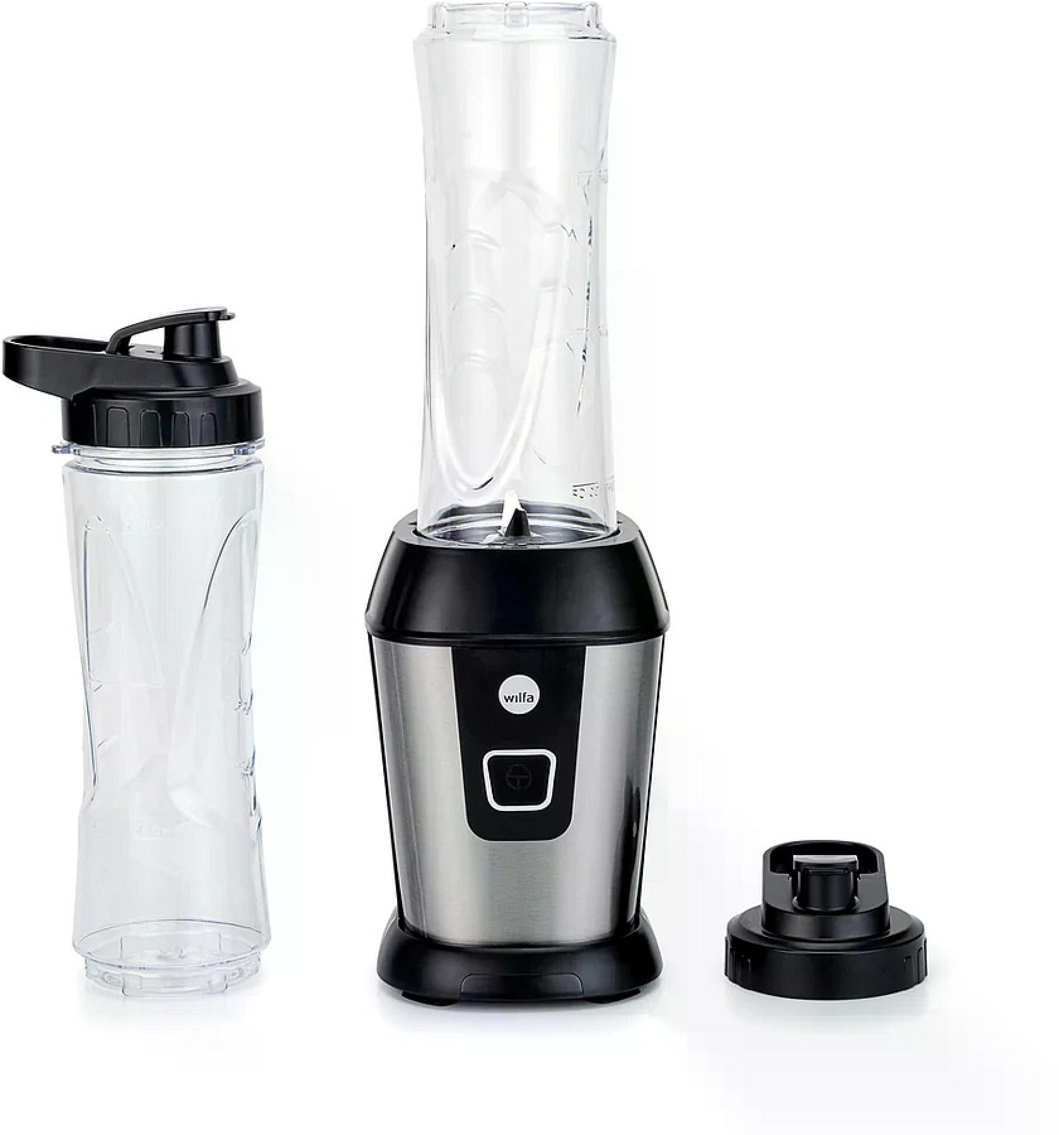 WILFA Standmixer BLEND 2GO, 2x600 ml, BL-5002GO, schwarz-silber