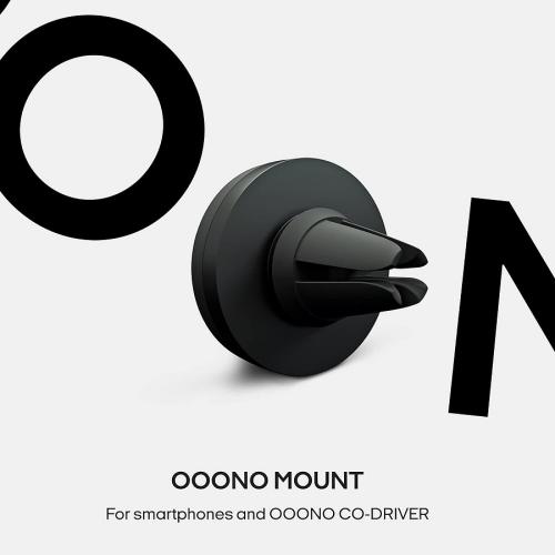 Schwarze OOONO Halterung für Smartphones und OOONO CO-DRIVER, geeignet für die Lüftungsschlitze im Auto