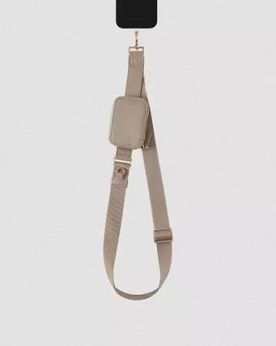 Beige Gürteltasche mit verstellbarem Riemen, ideal für den täglichen Gebrauch