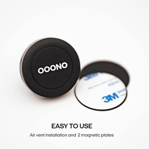 Ooono Auto Belüftungshalterung mit zwei 3M Magnetplatten, einfache Installation