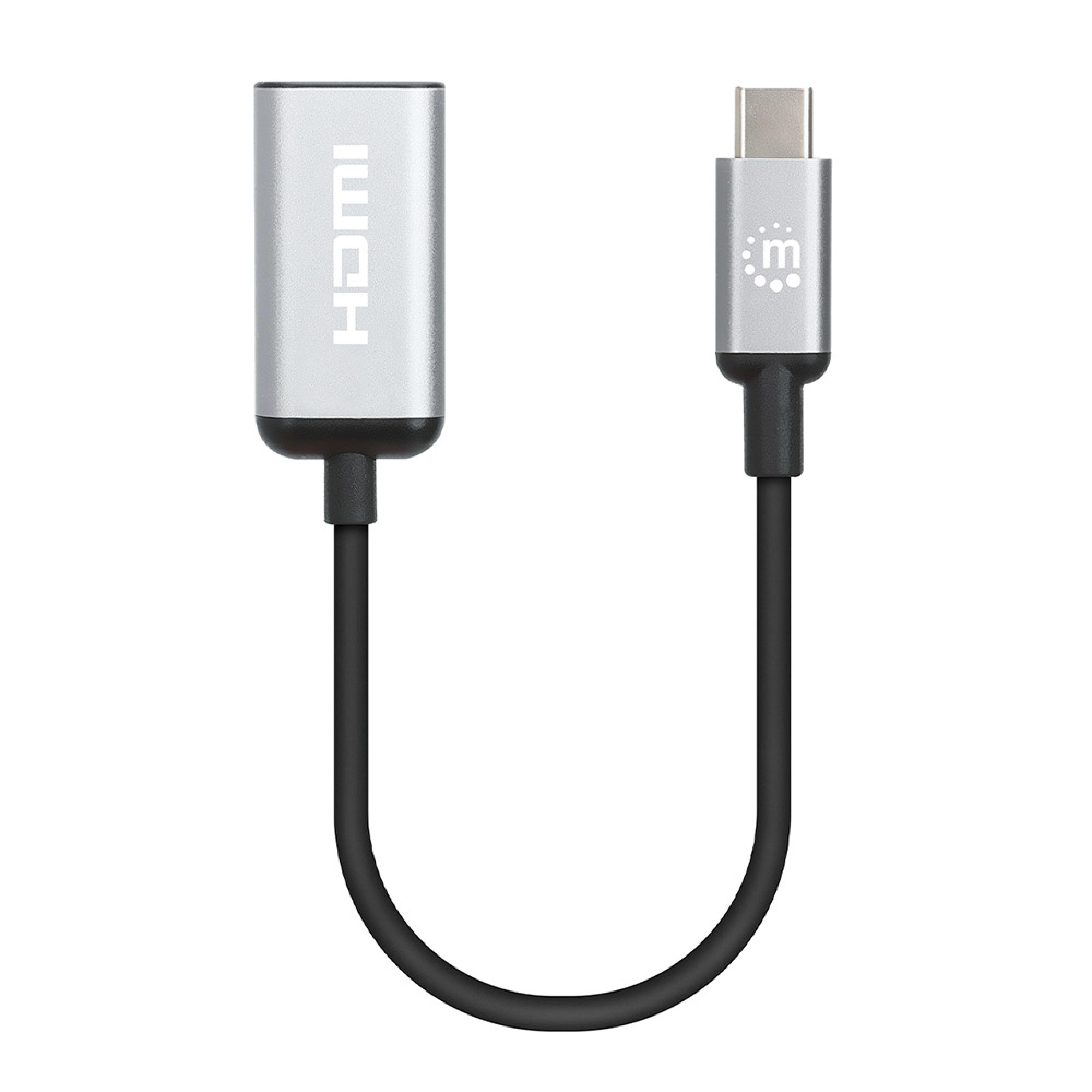 MANHATTAN 4K@60Hz USB 3.2 Typ C auf HDMI-Adapter 15cm Kabel