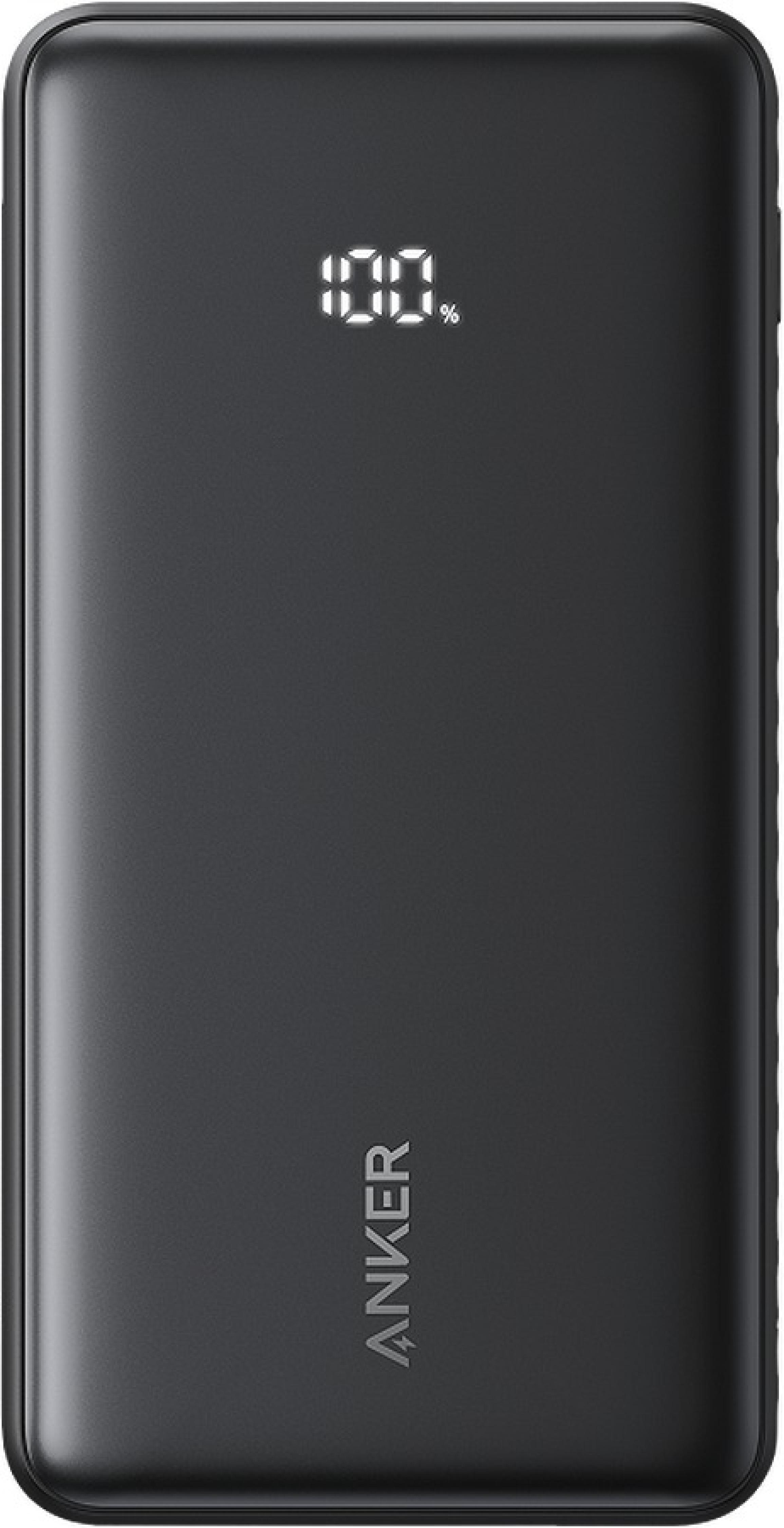 ANKER 20.000 mAh Power Bank  22.5W, Built-In USB-C Cable, black