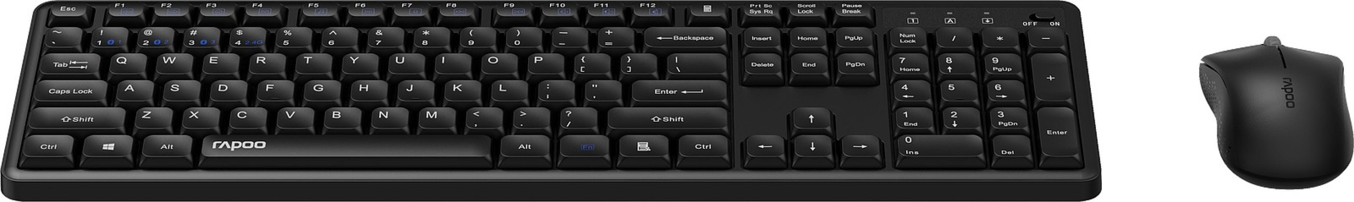 RAPOO 8150MSilent.DE.BLACK Wireless Multi-Mode Combo set