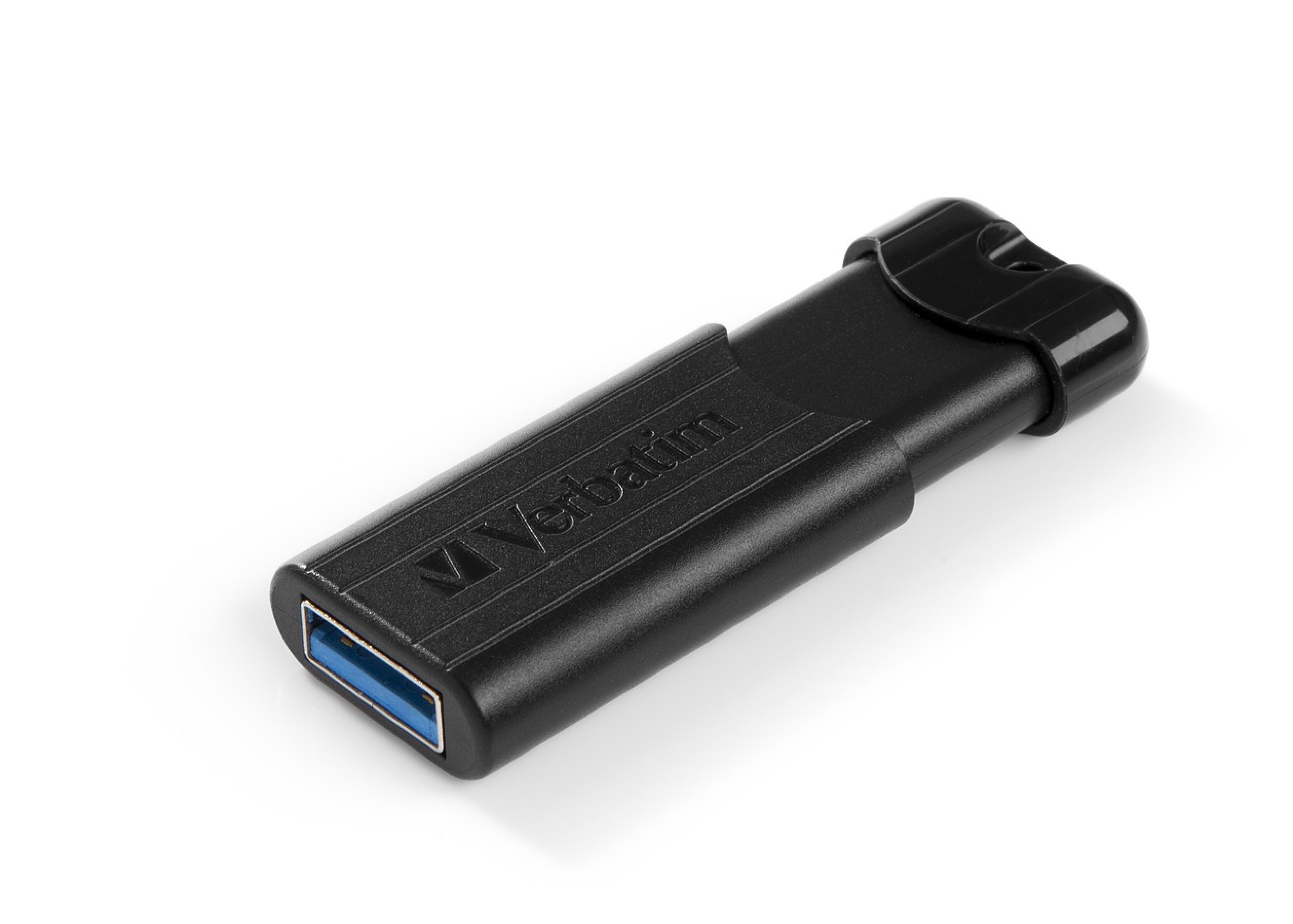 VERBATIM USB 3.0 Drive 128GB Pinstripe, schwarz
