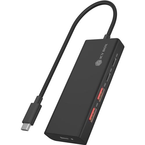 RAIDSONIC ICY BOX 4-Port USB 3.2 Gen 2 Hub mit 2x Type-C® und 2x Type-A, 1x USB PD 100 W