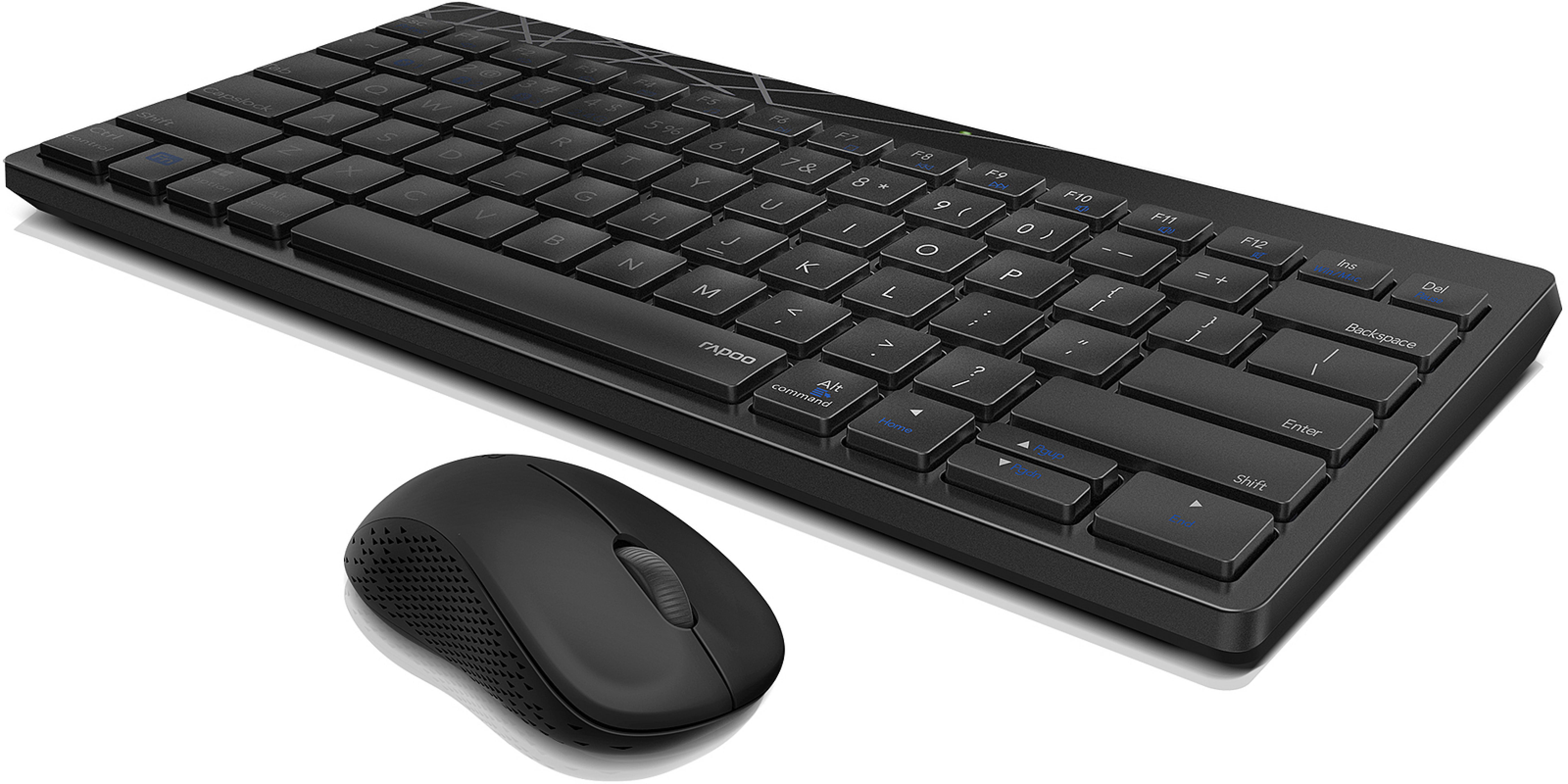 RAPOO 8000M.DE.BLCK Wireless Multi-Mode Mini Combo set