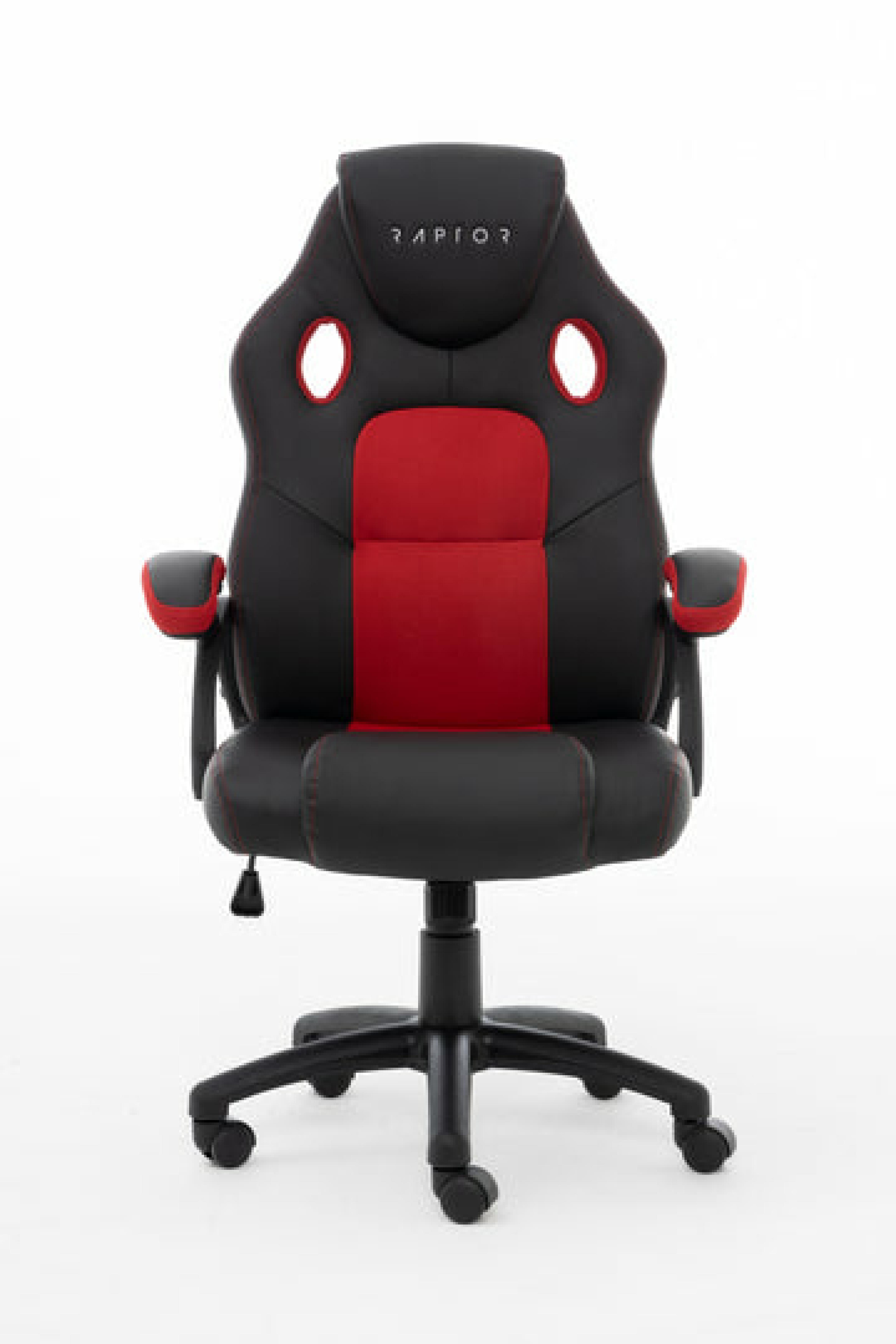 Raptor Gaming Stuhl GS-40 PU + Fabric schwarz/rot