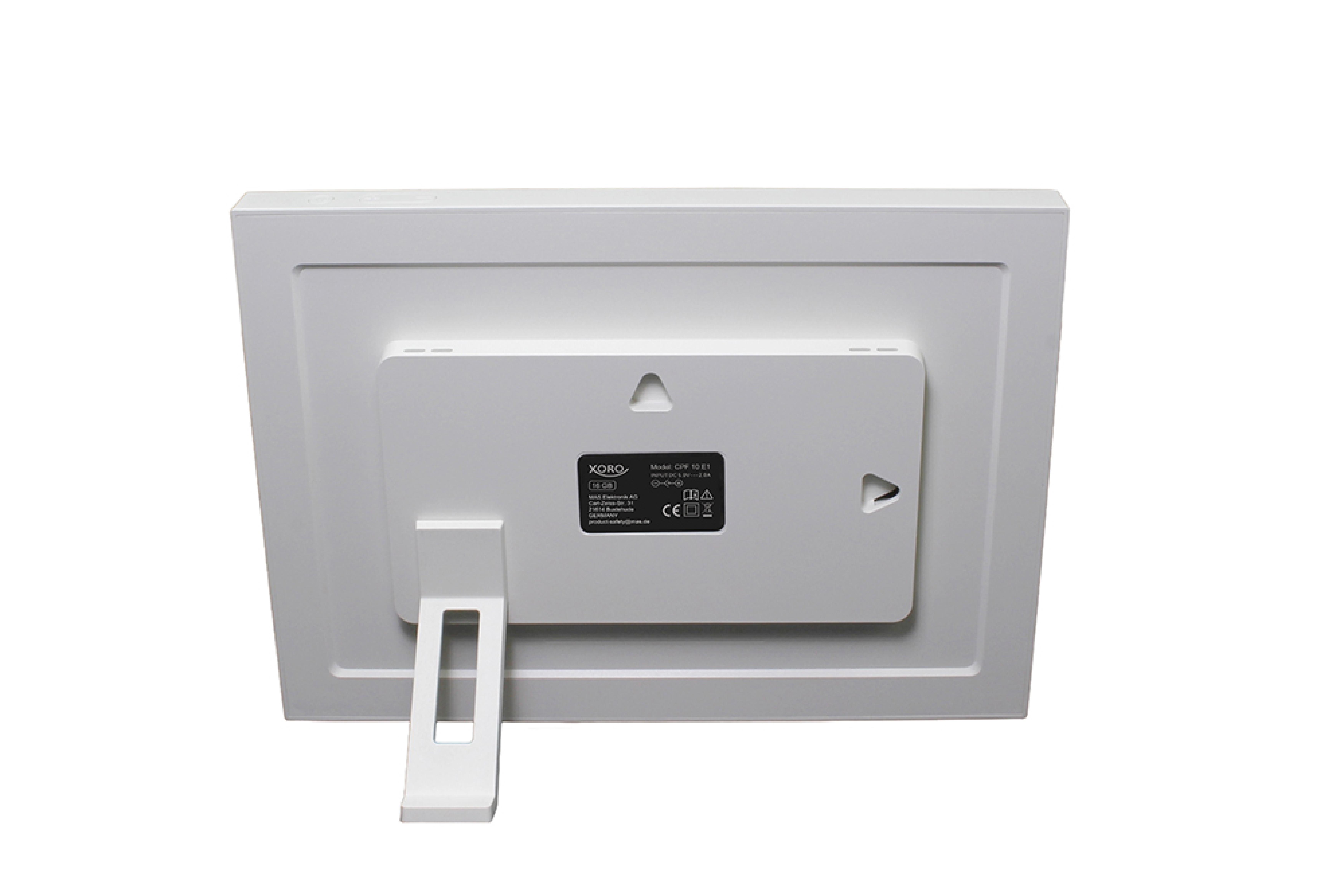 Xoro Digitaler Bilderrahmen 10,1 Zoll WLAN IPS Touch Weiss