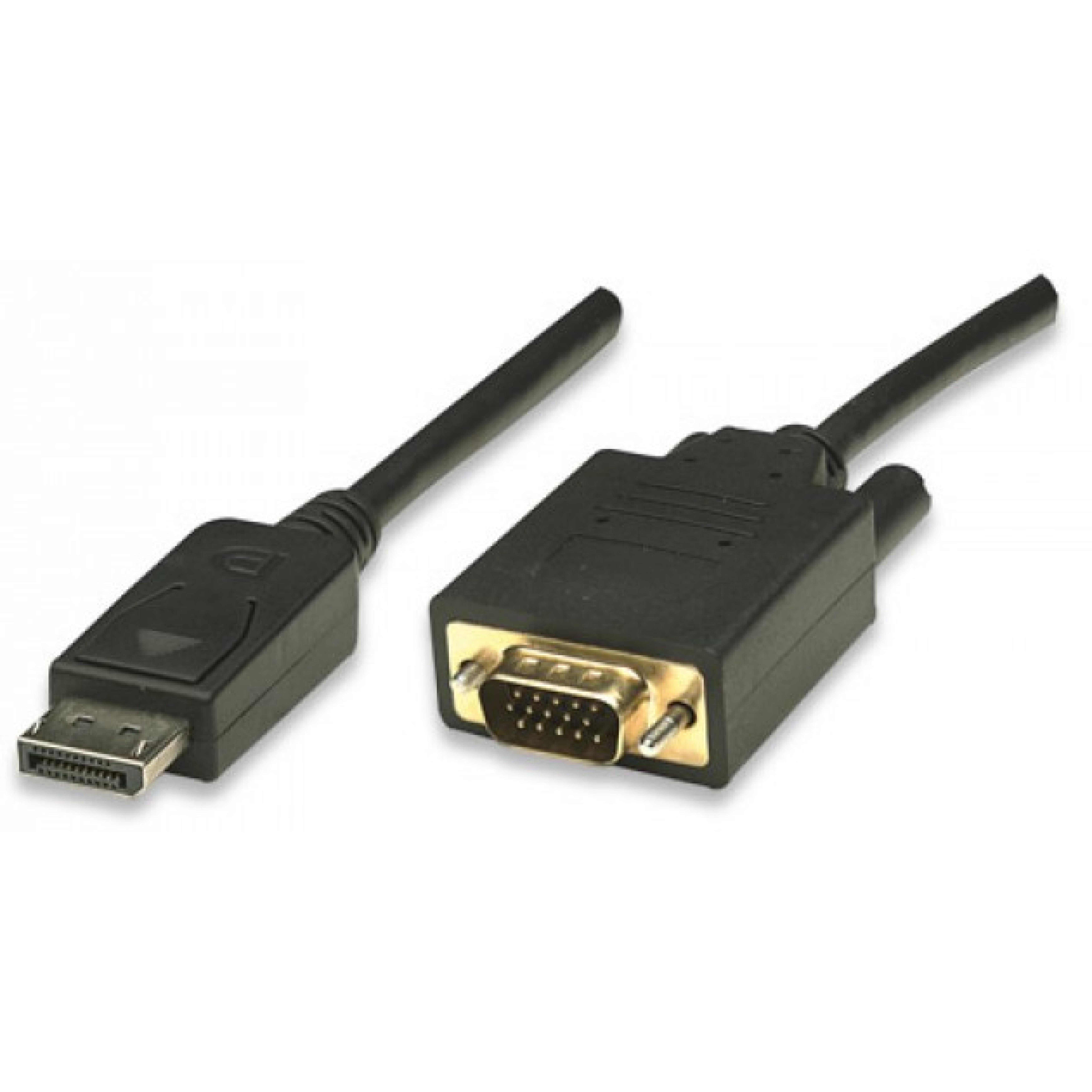 Techly DisplayPort auf VGA Kabel schwarz 1.8m