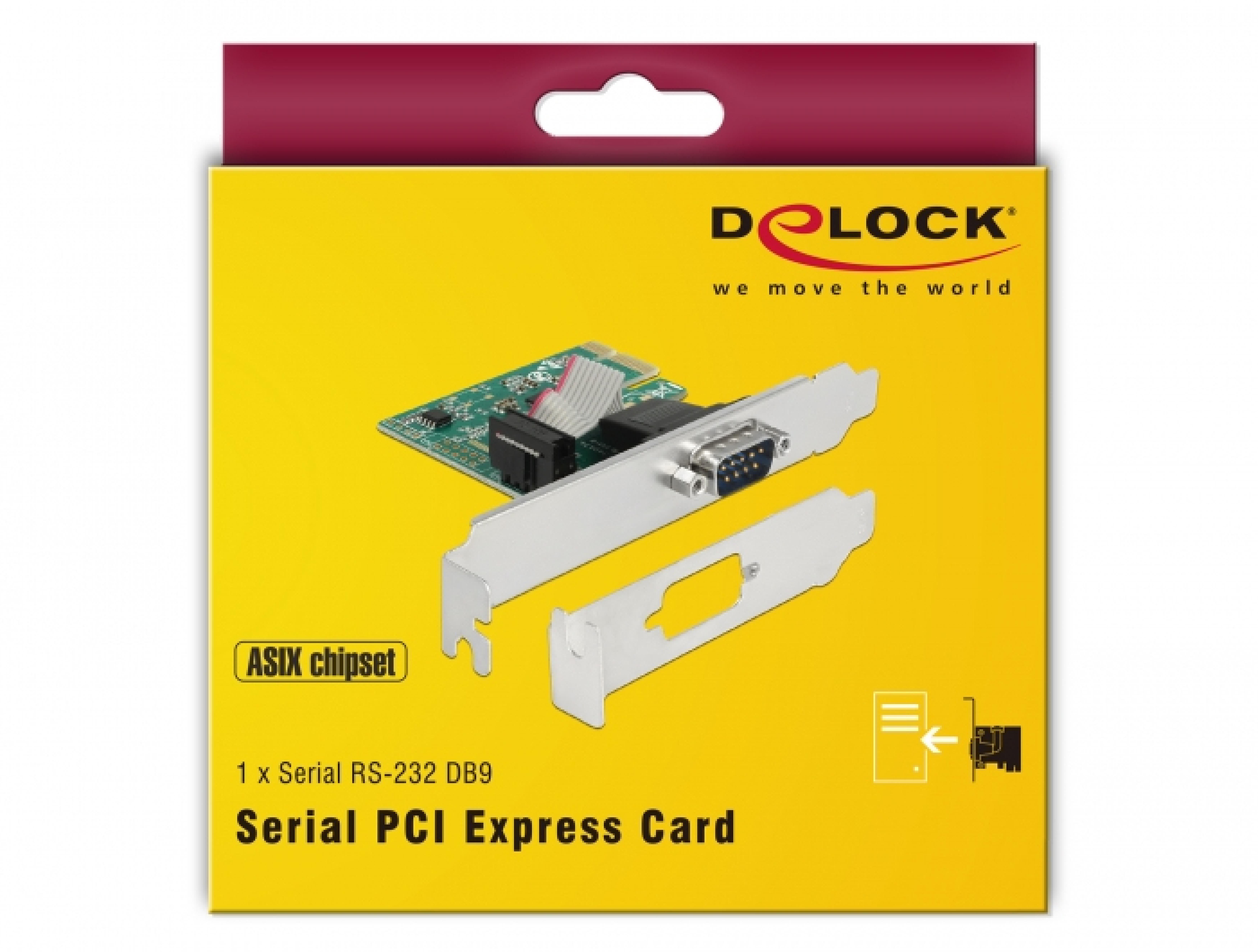 DELOCK PCI Express 1x Seriell + Low profile