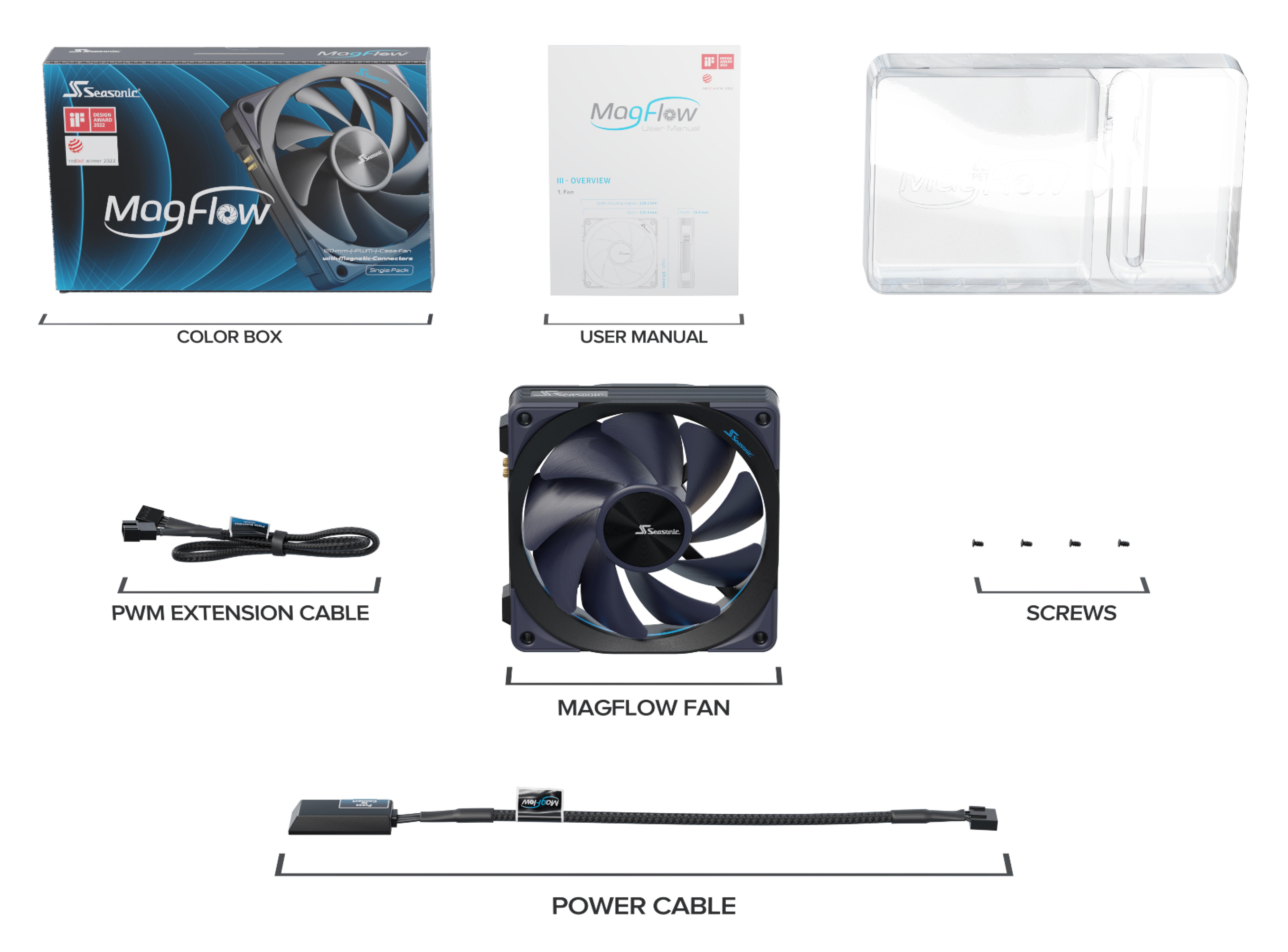 Seasonic Luefter MagFlow 1225PWM 120*120*120 1-Fan Kit