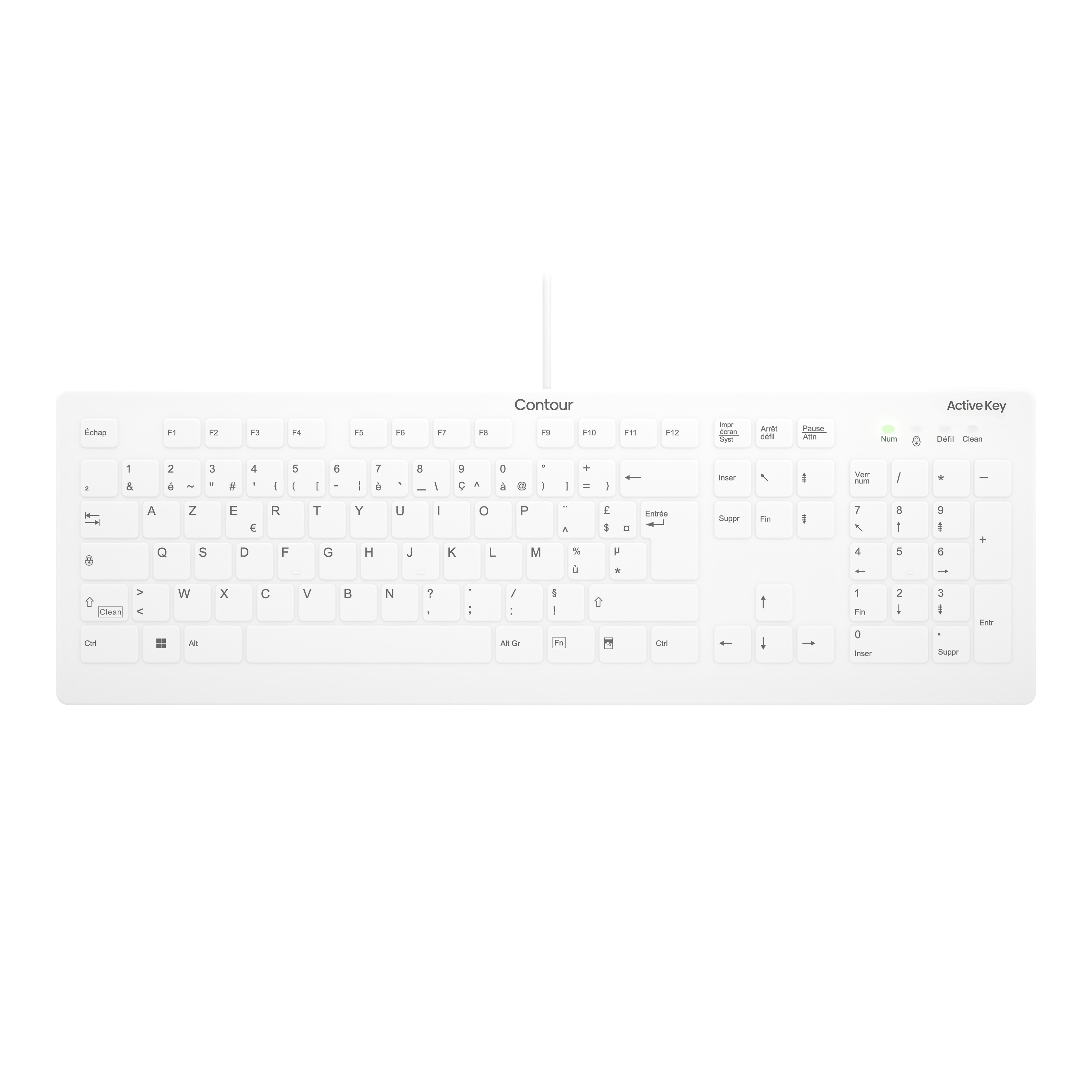 Contour ACTIVE KEY Flat Profile Hygiene Desktop Keyboard Sea