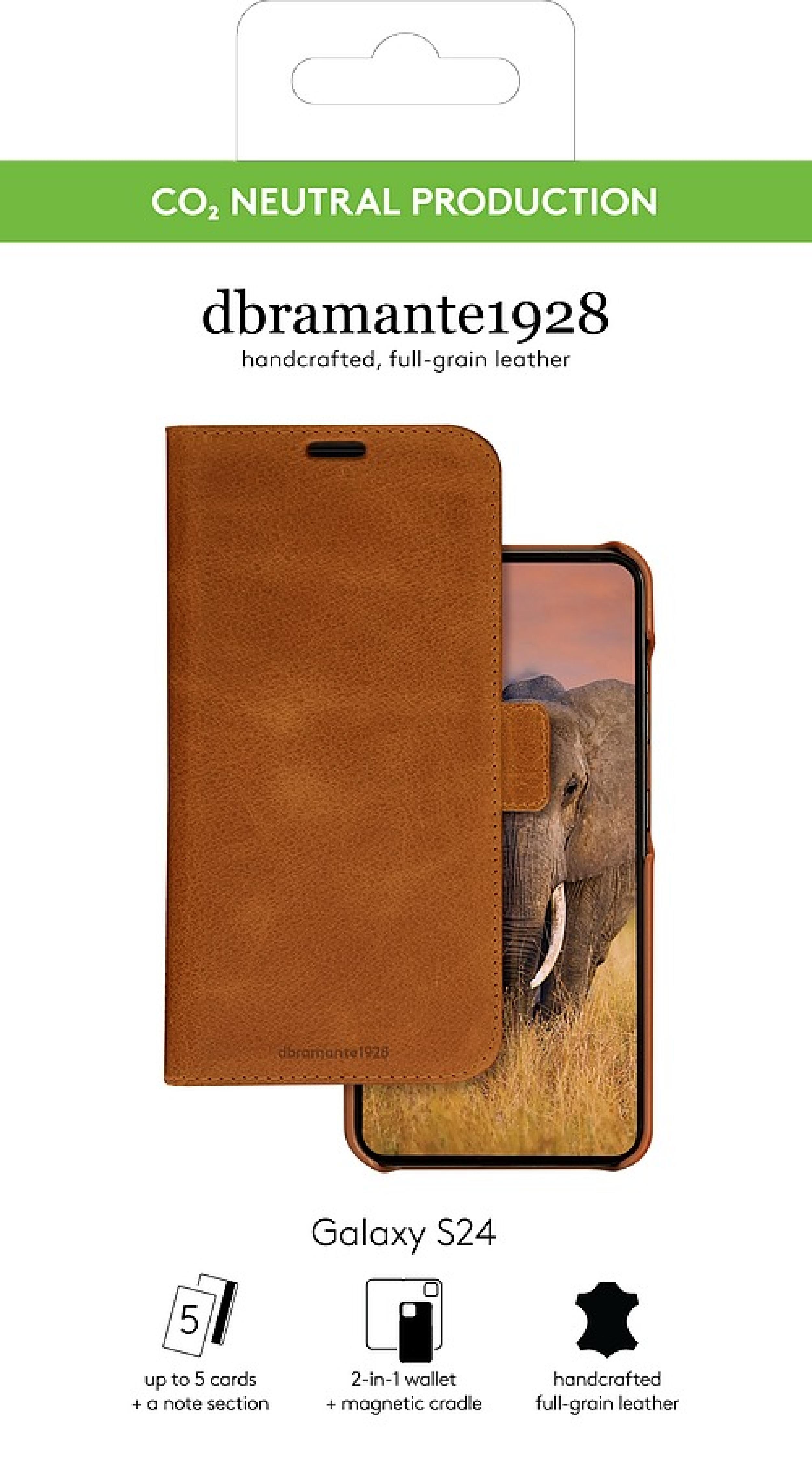 DBRAMANTE1928 Lynge - Galaxy S24 - Full-grain leather - Tan