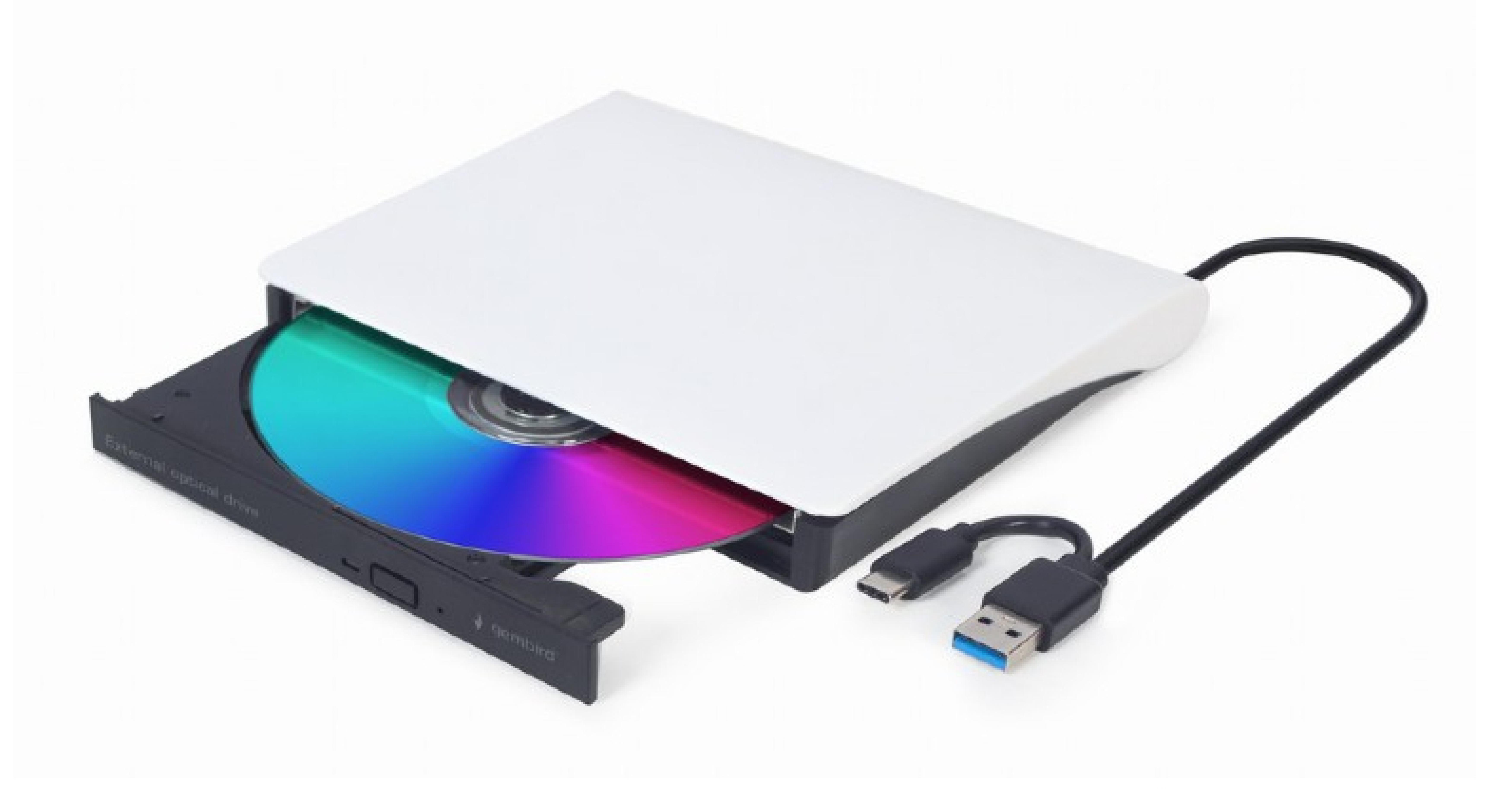 gembird DVW EXT SLIM DVD-USB-031 white USB-C&3.1 DVD8x CD24x