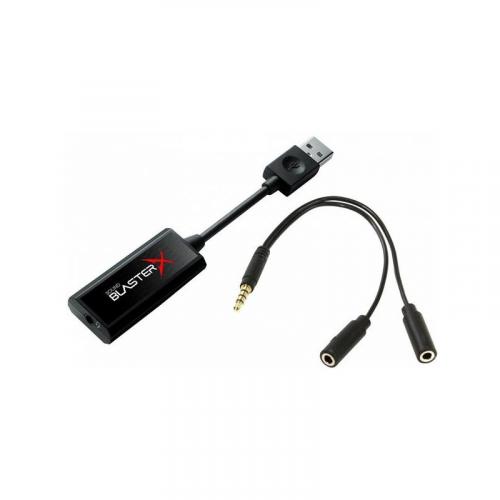 Externe USB Soundkarte mit Audio-Splitterkabel für Kopfhörer und Mikrofonanschlüsse