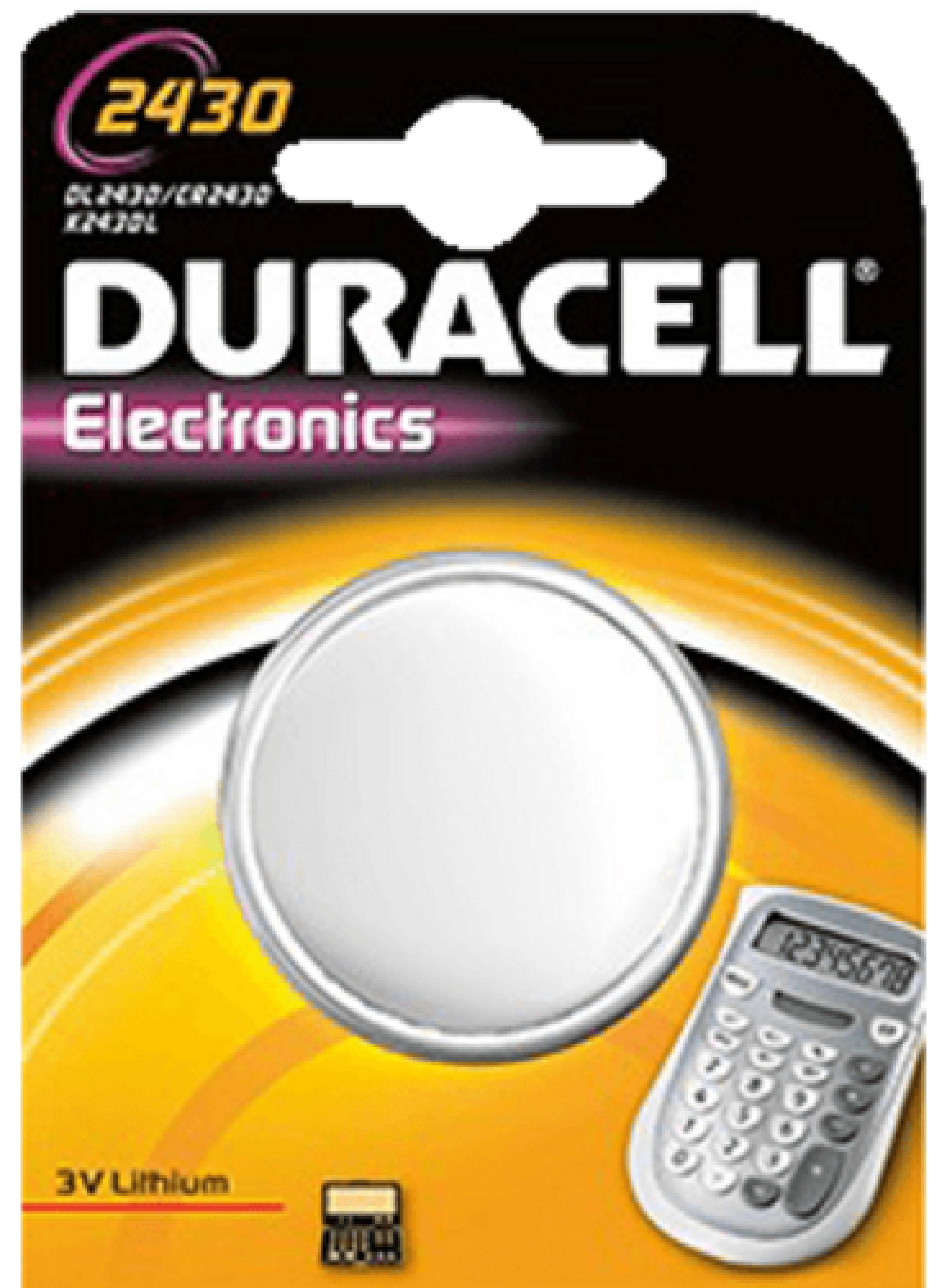 Duracell Batterie Knopfzelle CR2430 3.0V Lithium 1St.