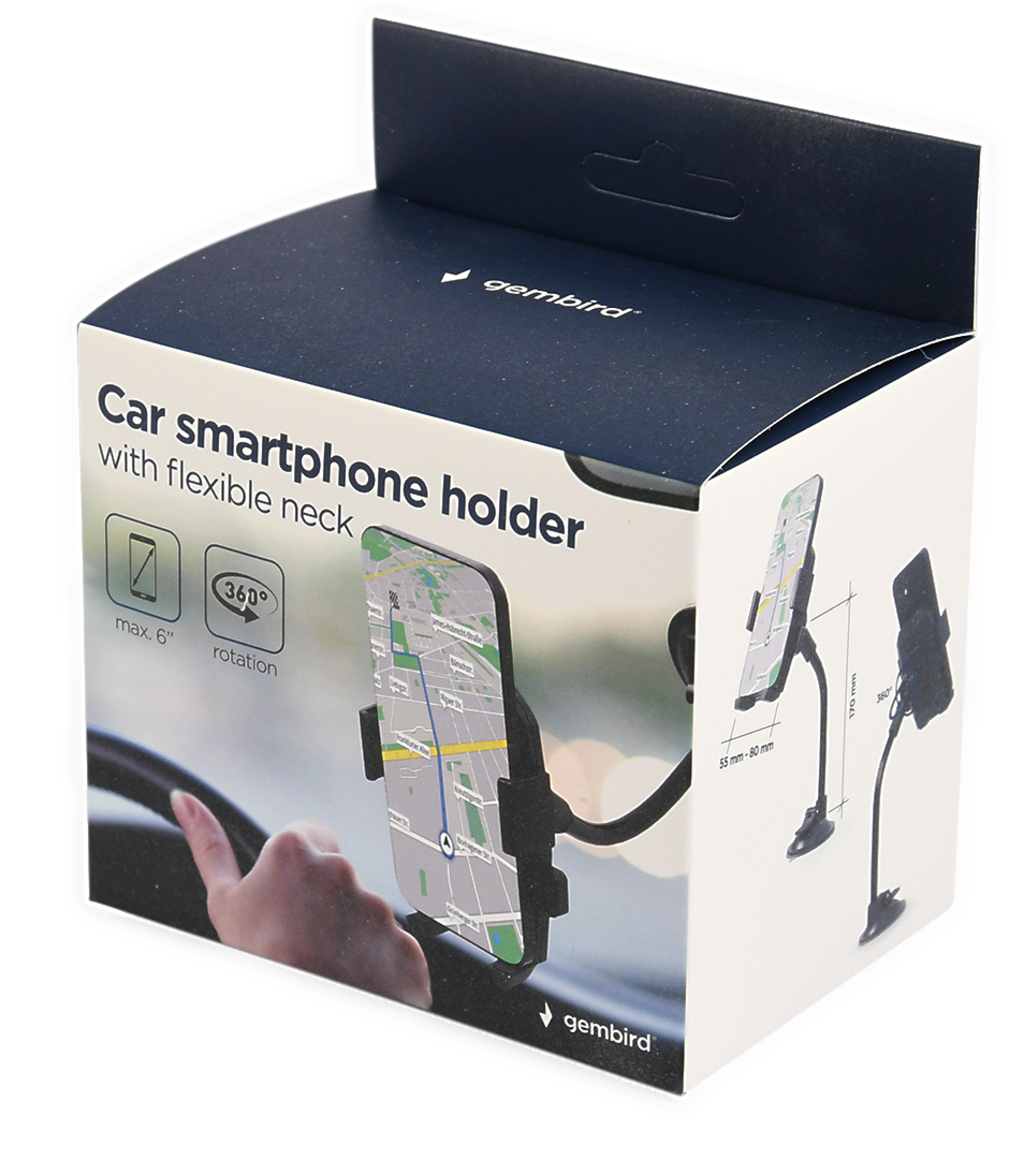 gembird Auto-Smartphone-Halterung mit flexiblem Hals