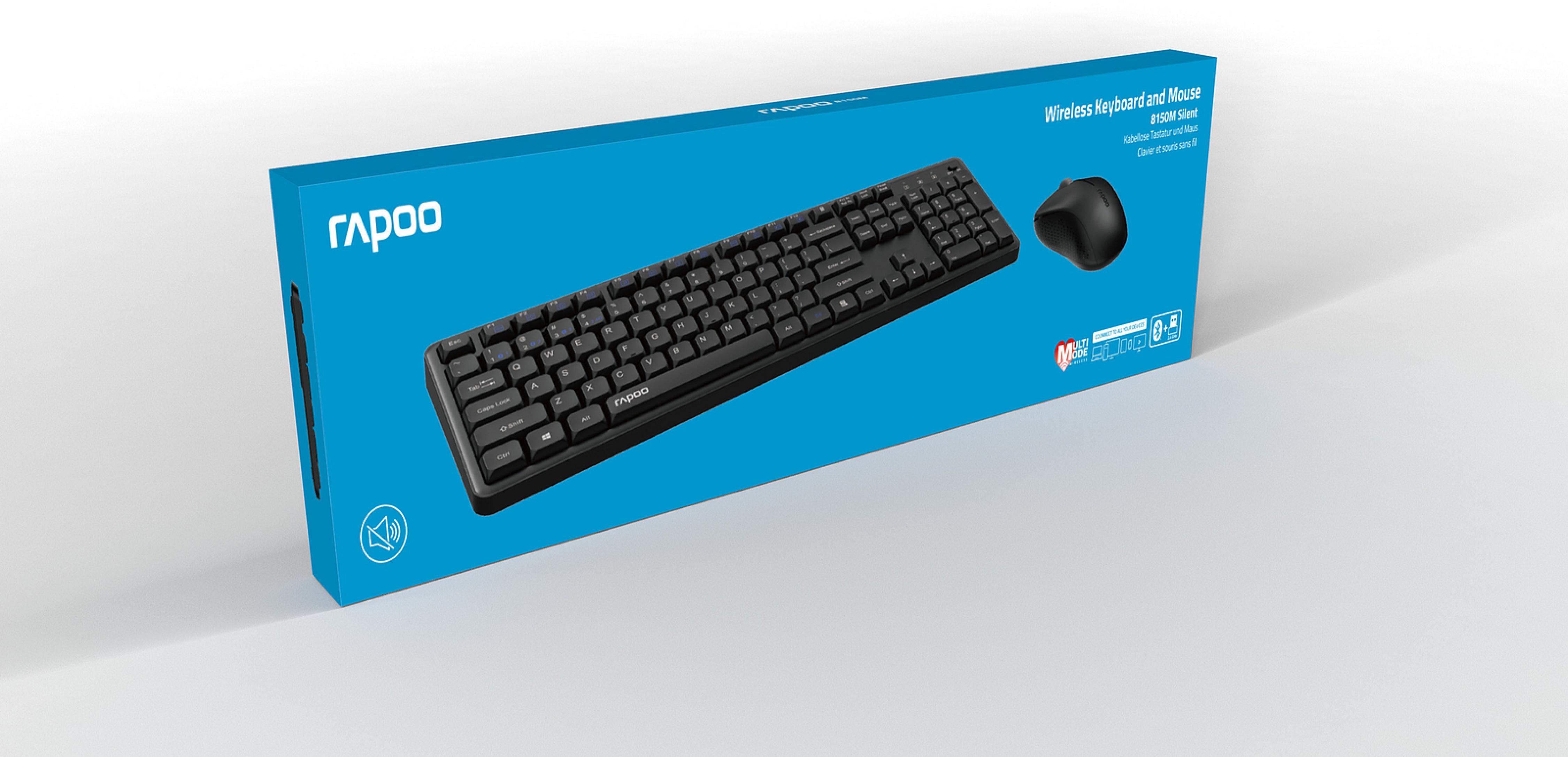 RAPOO 8150MSilent.DE.BLACK Wireless Multi-Mode Combo set