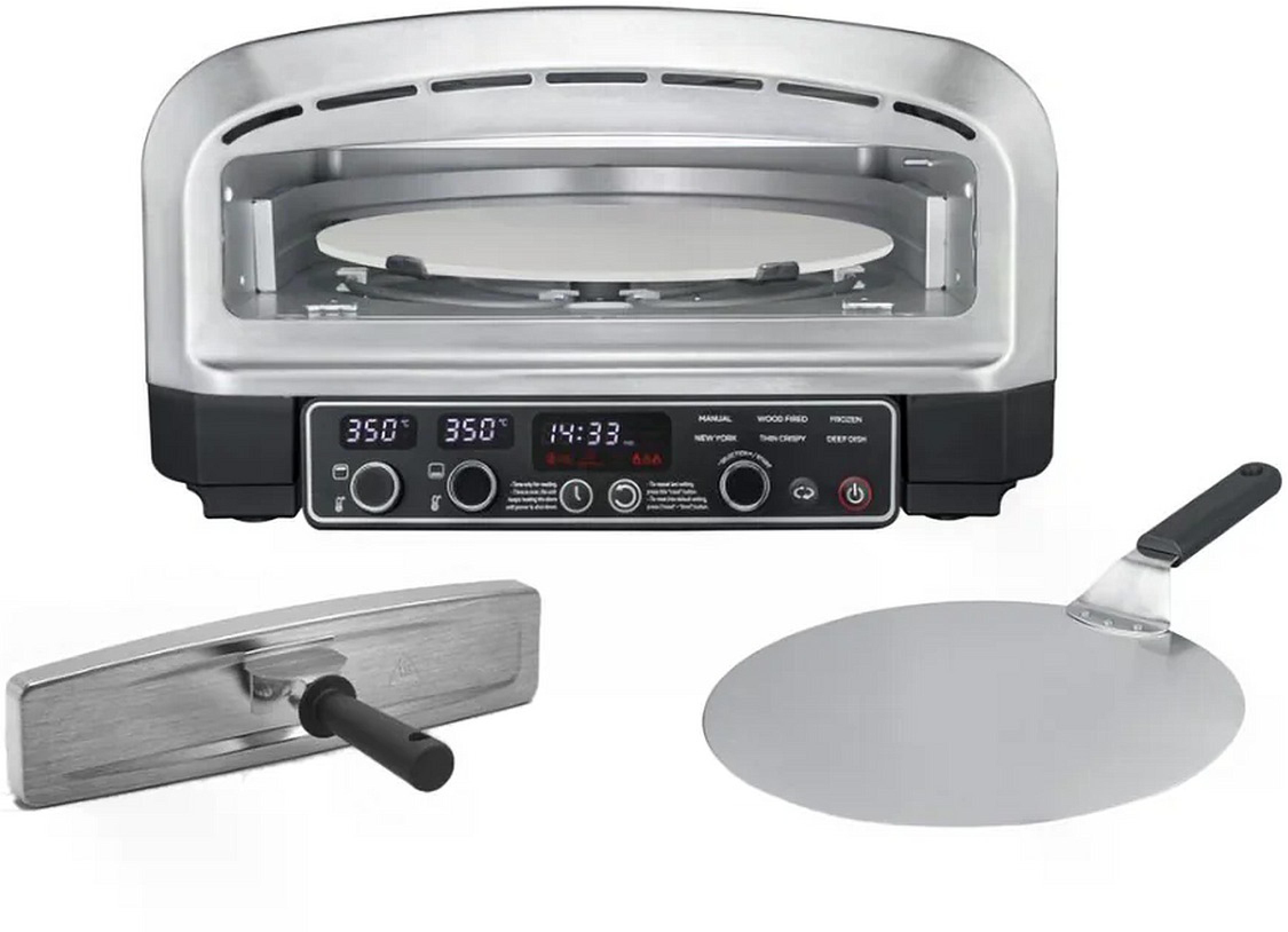 WILFA Elektrischer Pizzaofen CRUST 2200W,  PO2B-E2200, silber
