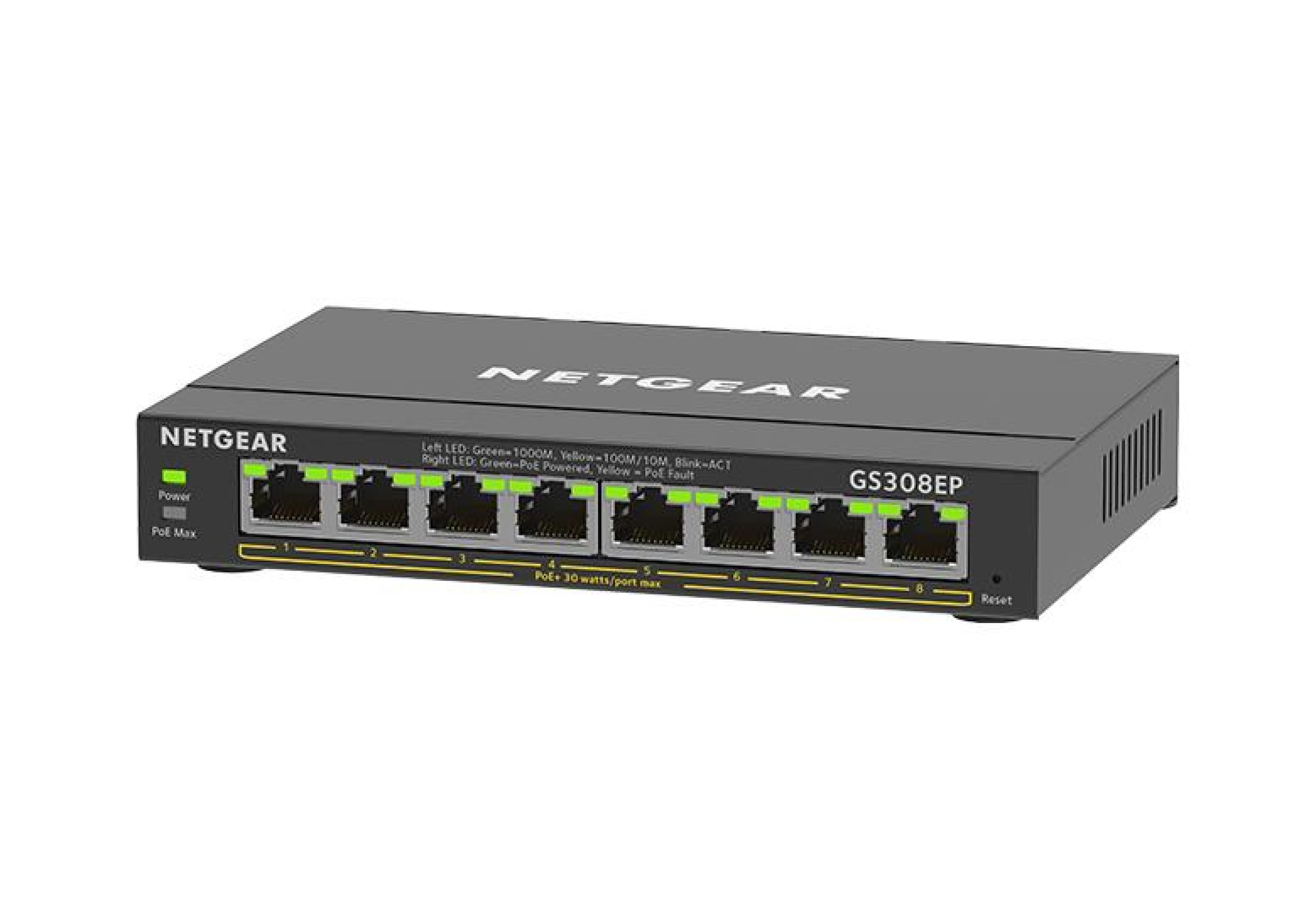NETGEAR 8 Port GBE PoE Plus Switch