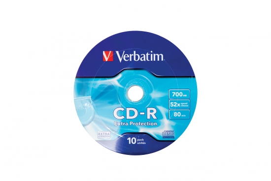 Verbatim CD-R Extra Protection 700MB 80min 52x - 10er Pack Verbatim CD-R Extra Protection mit 700MB Kapazität und 80 Minuten Aufnahmezeit im 10er Pack