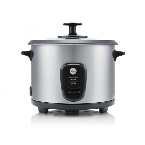 Reiskocher aus Edelstahl mit Warmhaltefunktion und Kochmodus