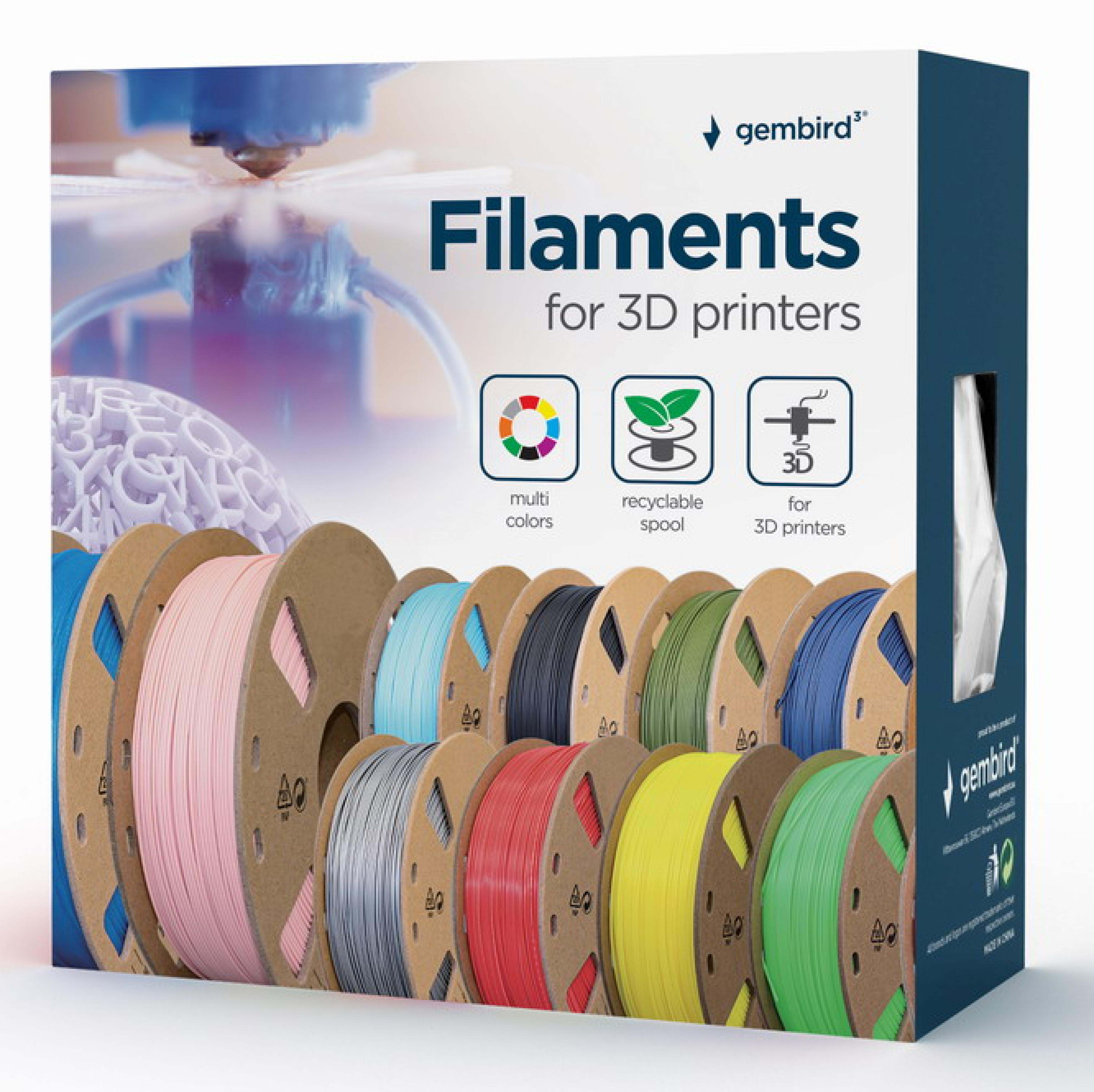 gembird Filamentcassette ABS schwarz 1.75mm 1kg Spule