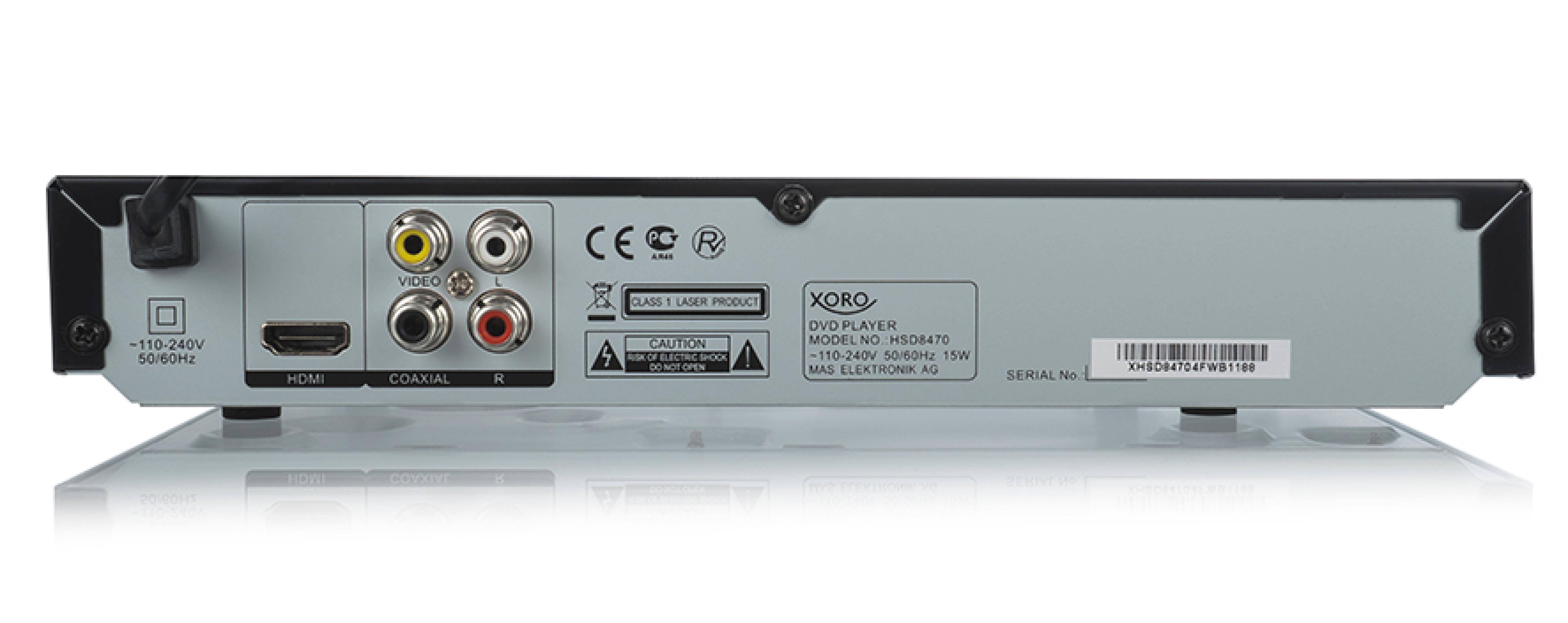 Xoro DVD-Player HSD 8470 MPEG-4 1080p Upscaling HDMI USB
