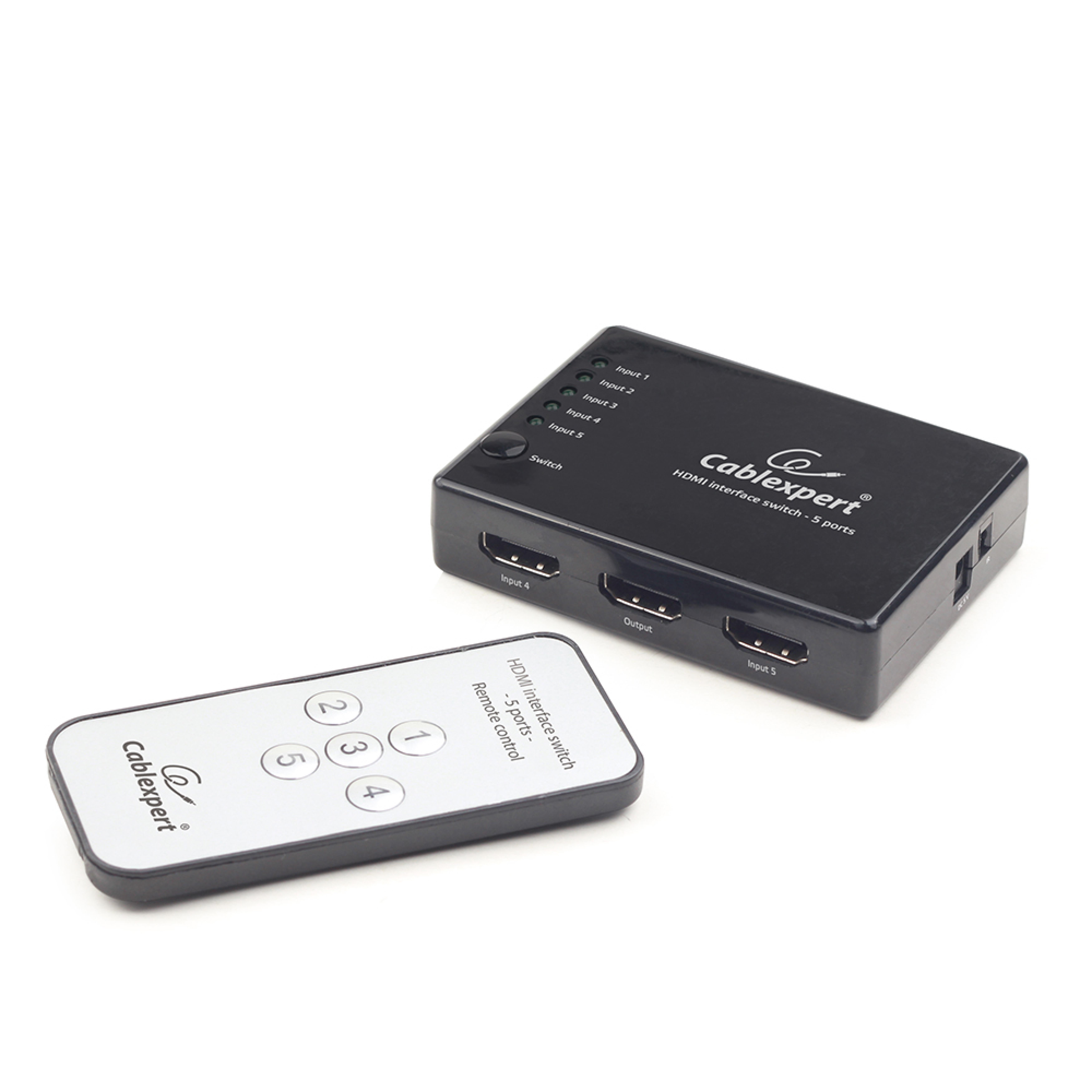 gembird HDMI Switch 5 Eingaenge -> 1 Ausgang 4k +Fernbed.