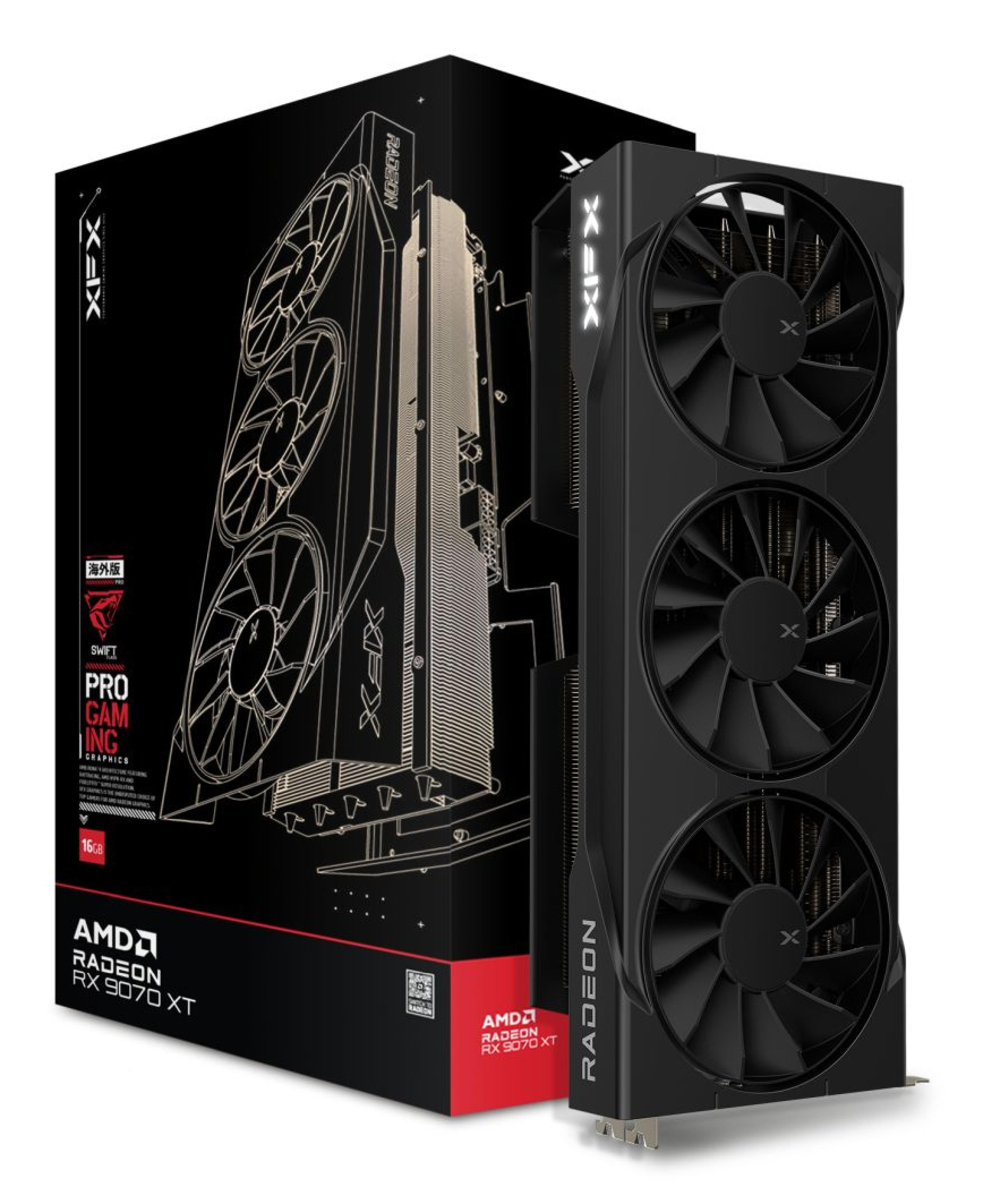 XFX RX 9070XT OC Gaming Swift 16GB GDDR6 HDMI 3DP