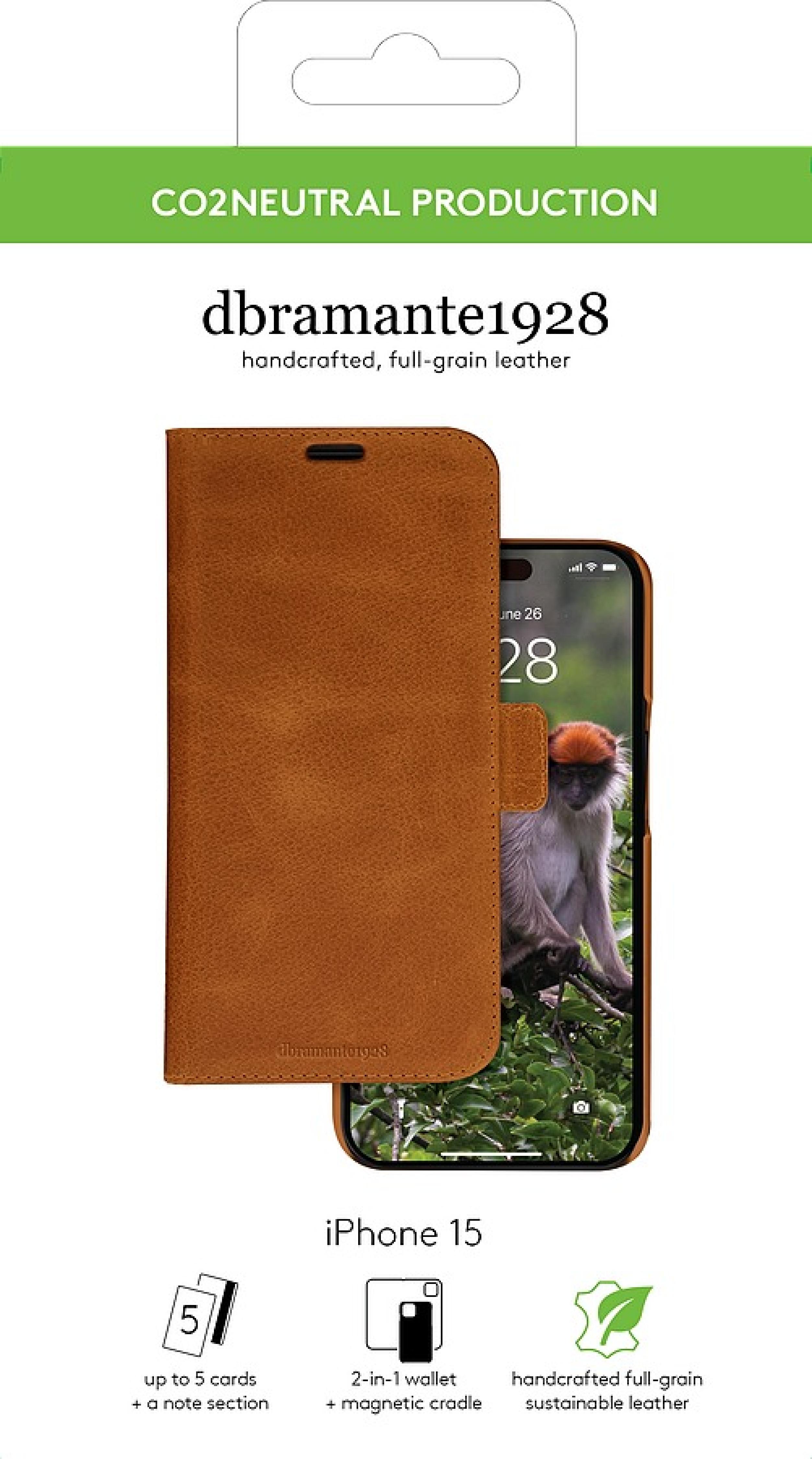 DBRAMANTE1928 Lynge - Iphone 17e/16e/15/14/13 - Full-grain leather - Tan