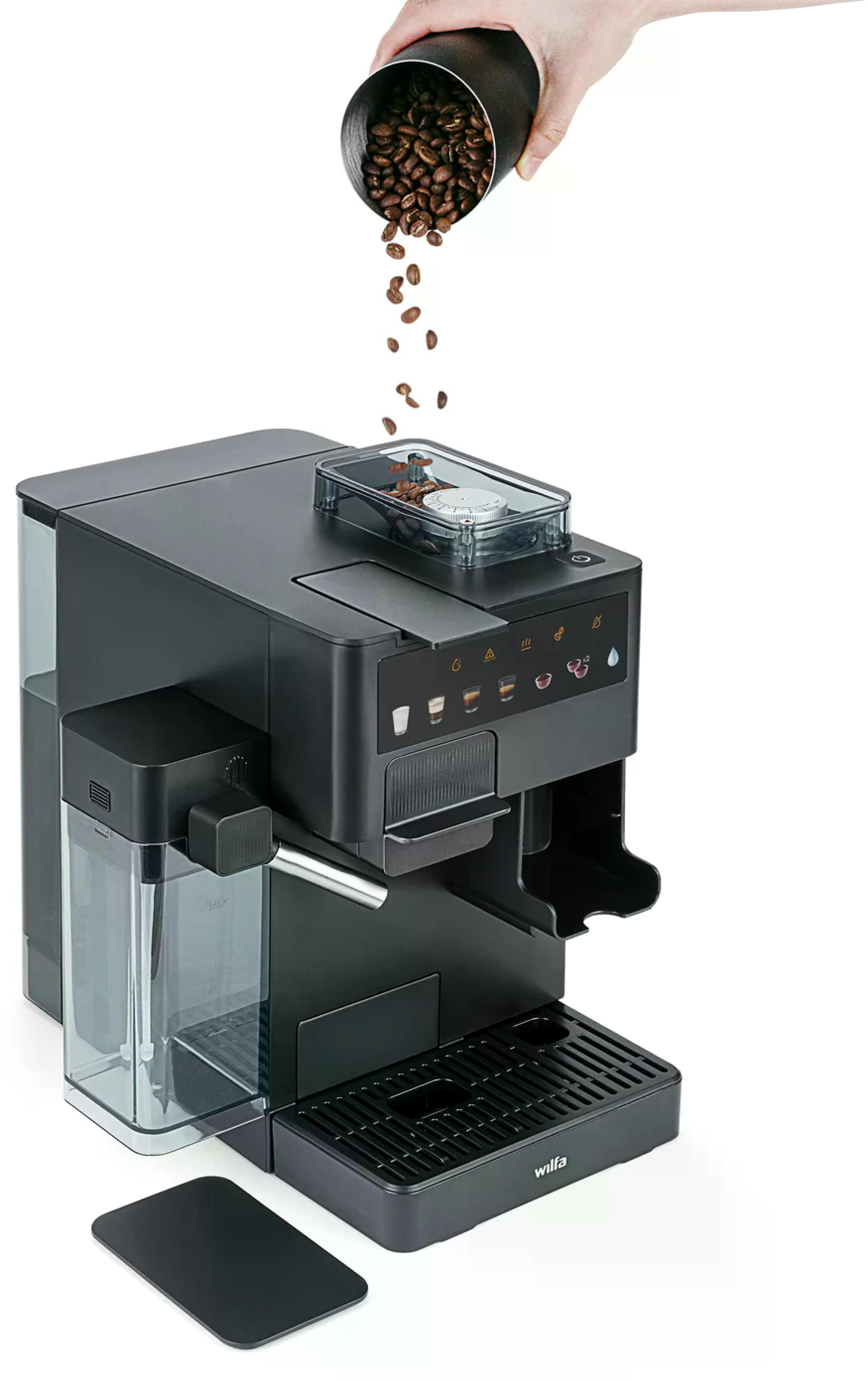 WILFA Kaffeemaschine-all-in-one VOLO MULTI GRIND, Adapter für Filterkaffee, Espressopulver u Kapsel, MMA2G-TCM20, schwarz