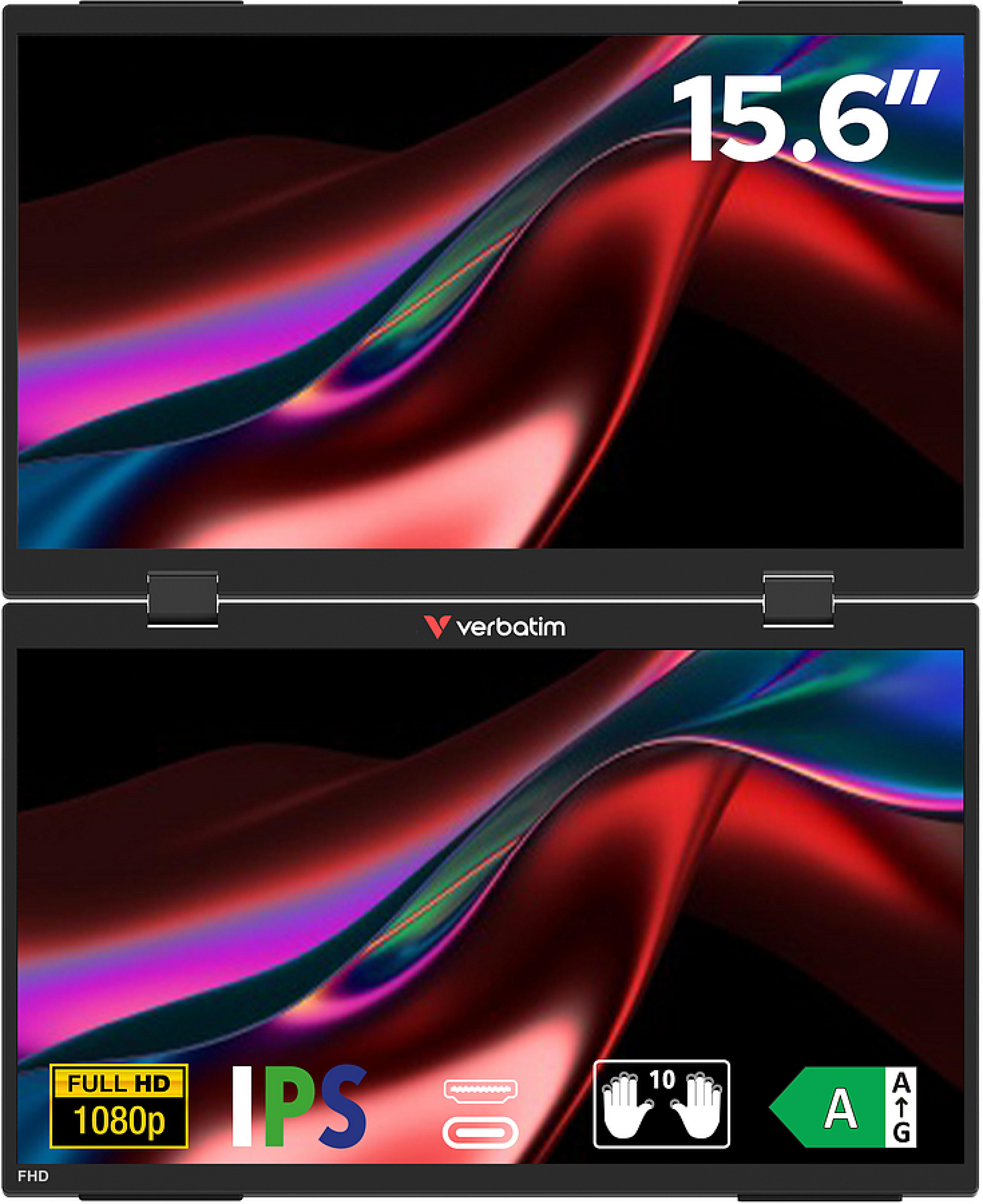 VERBATIM Portable 15.6" FHD Dual Monitor Essentials