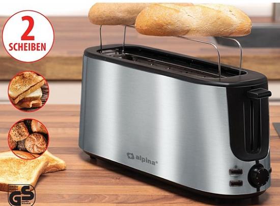 ALPINA Toaster, 230V, 1000W, Edelstahl