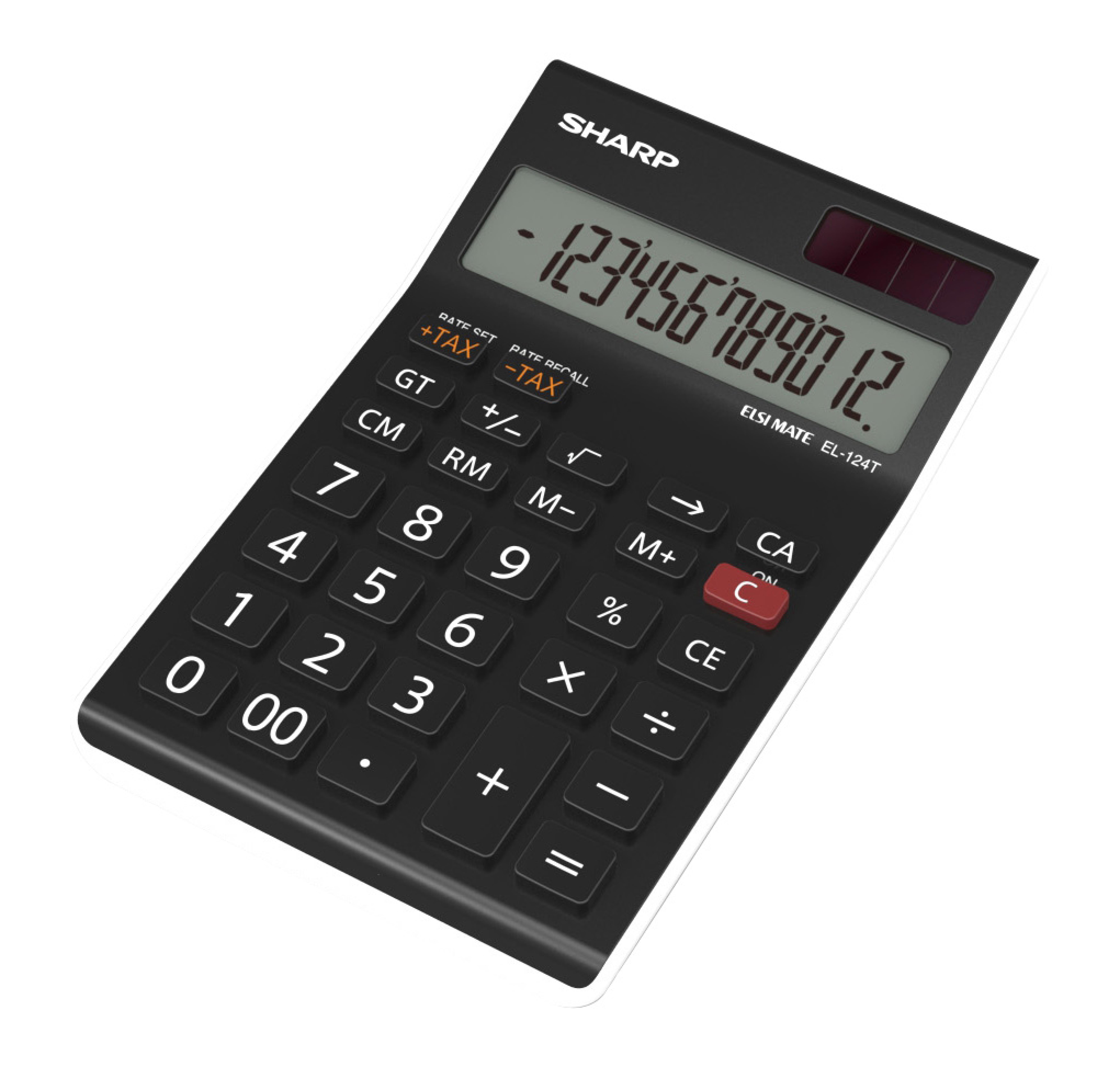 Sharp Tischrechner anzeigend EL-124 TWH Solar/ Battery
