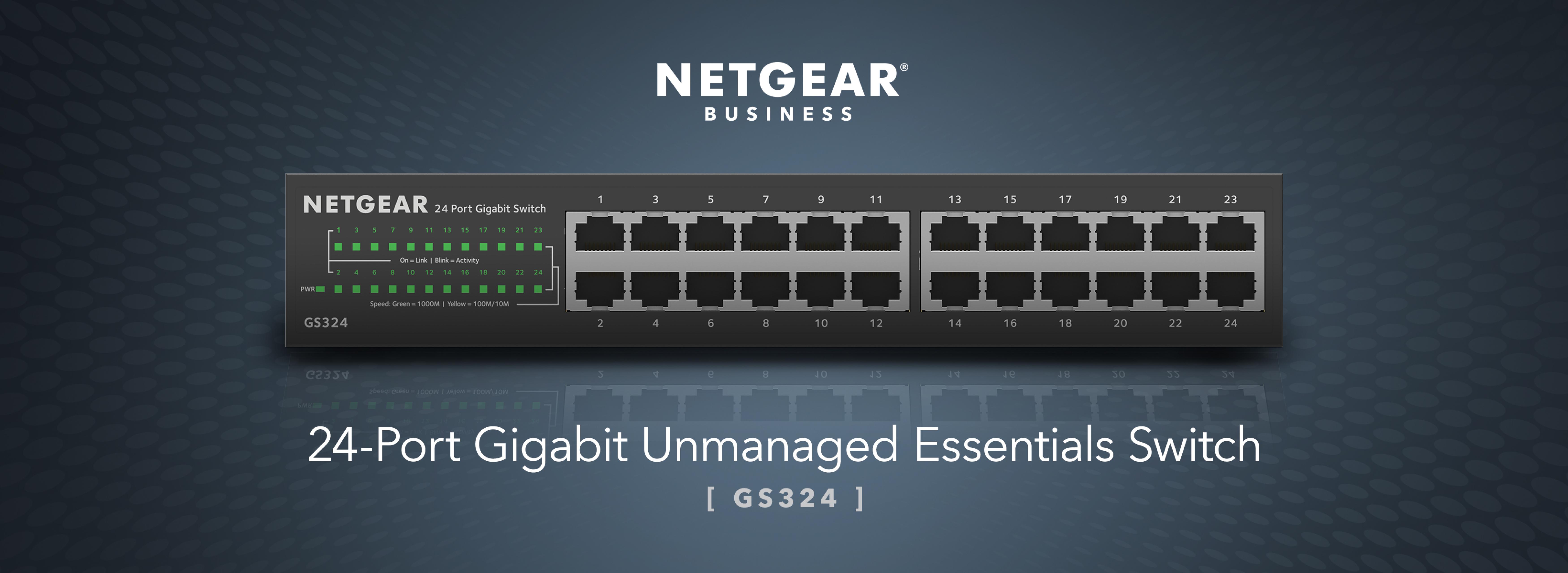 NETGEAR 24PT GE UNMANAGED SWITCH (GS324)