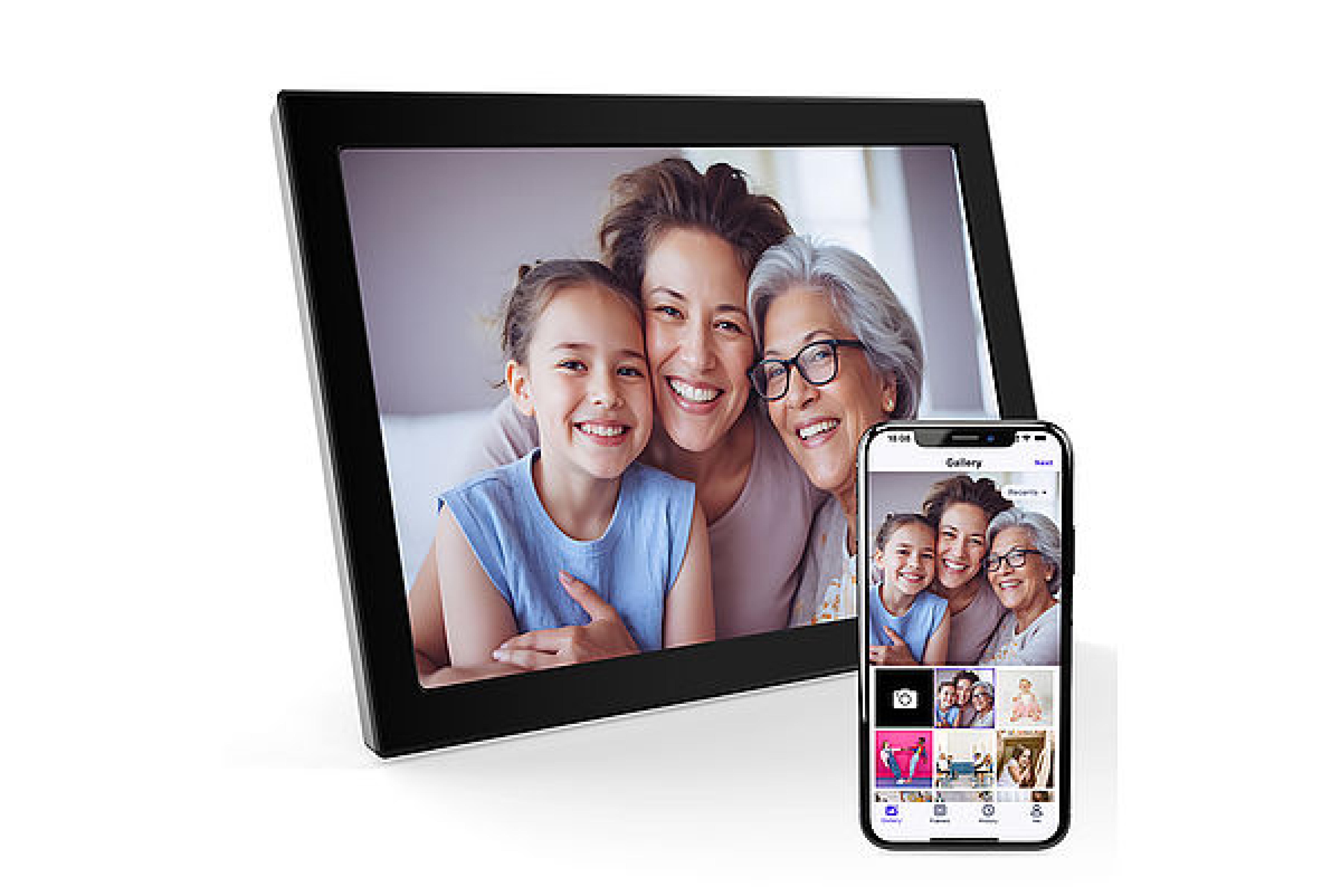 Xoro Digitaler Bilderrahmen WLAN 10,1" Multitouch IPS USB-C