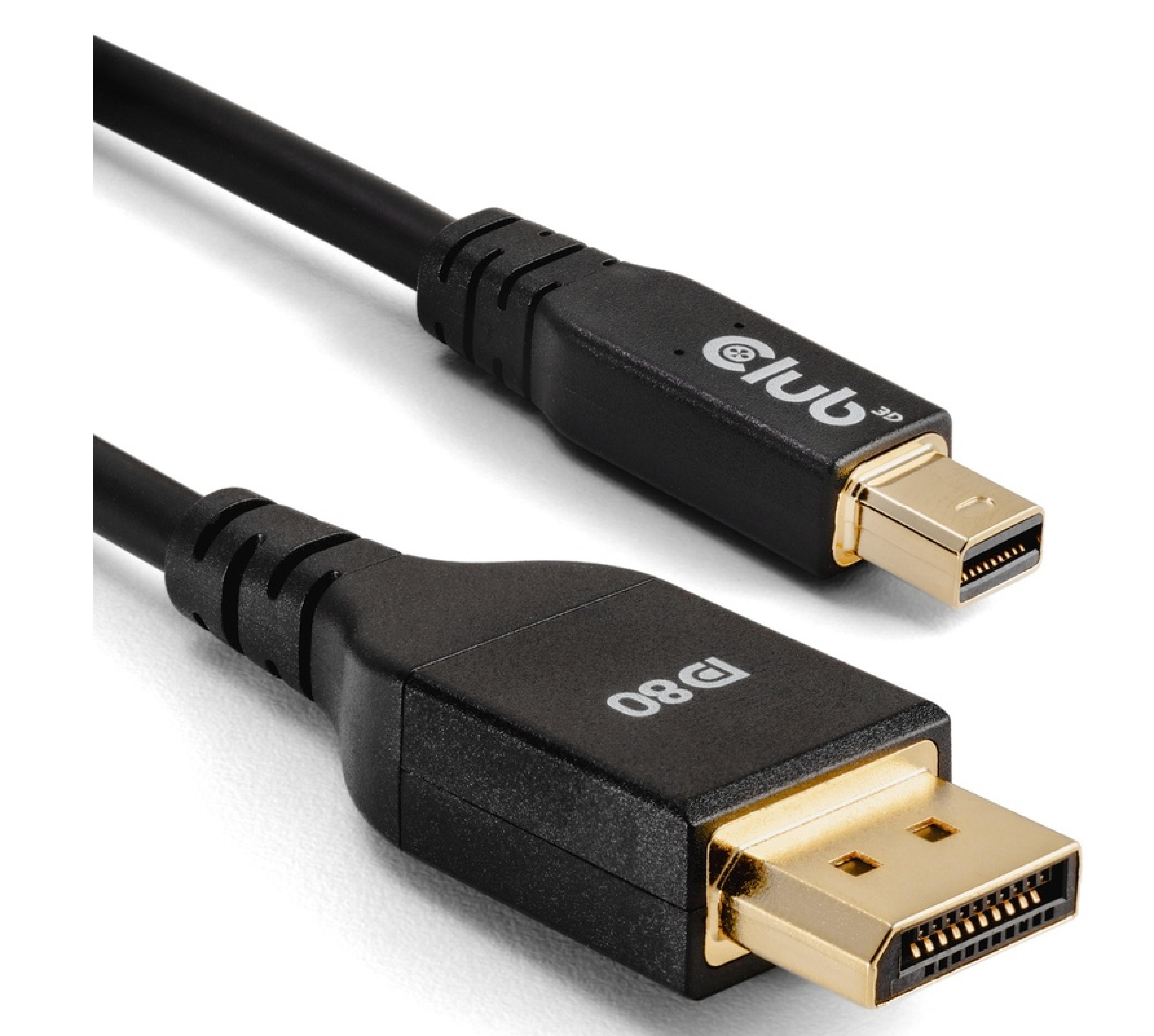 Club3D Kabel MiniDP 2.1  DP2.1 1m 10K60Hz St/St retail