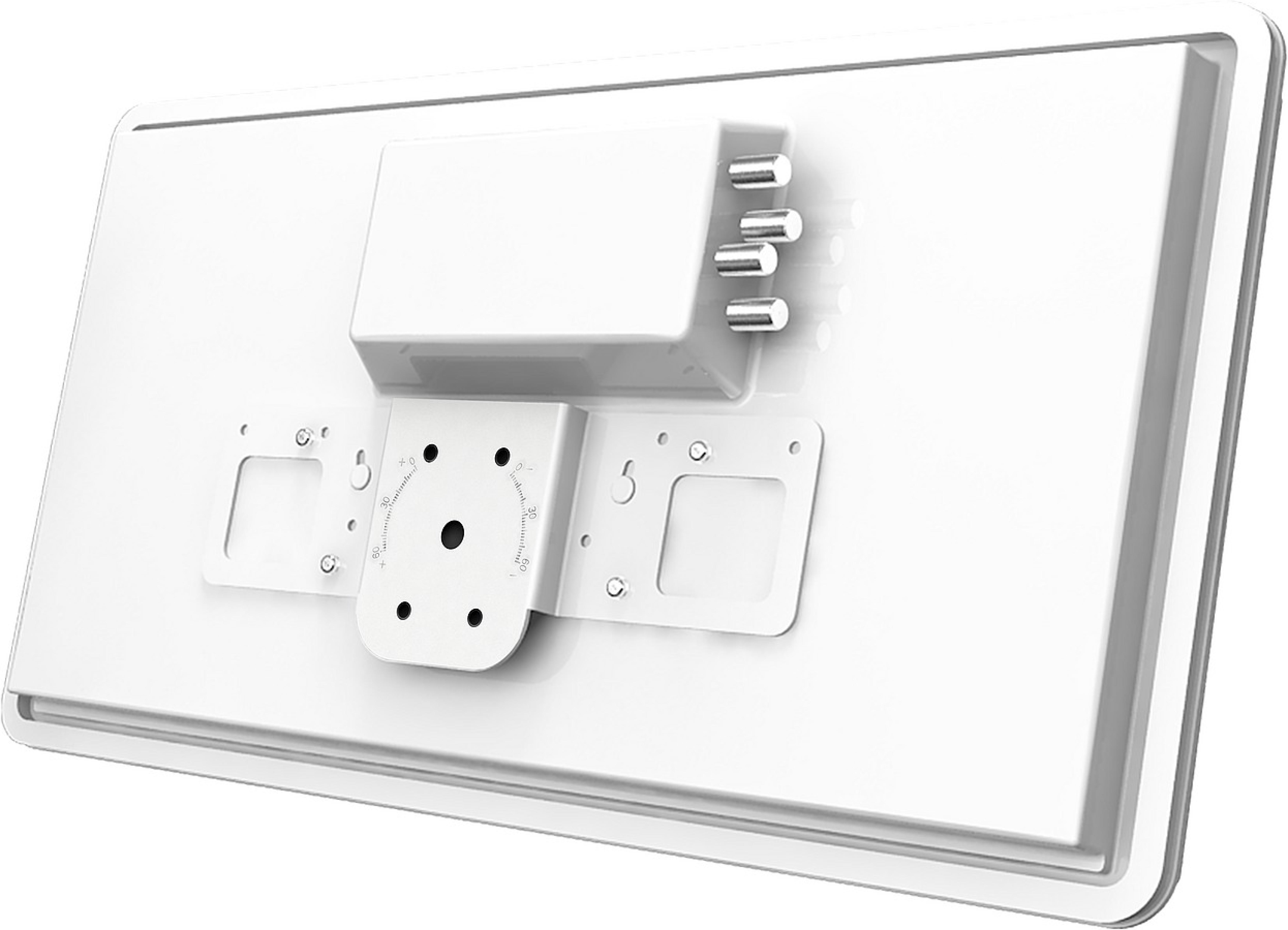 STRONG Flache Satellitenantenne mit integriertem Quattro LNB für Balkon und Camping