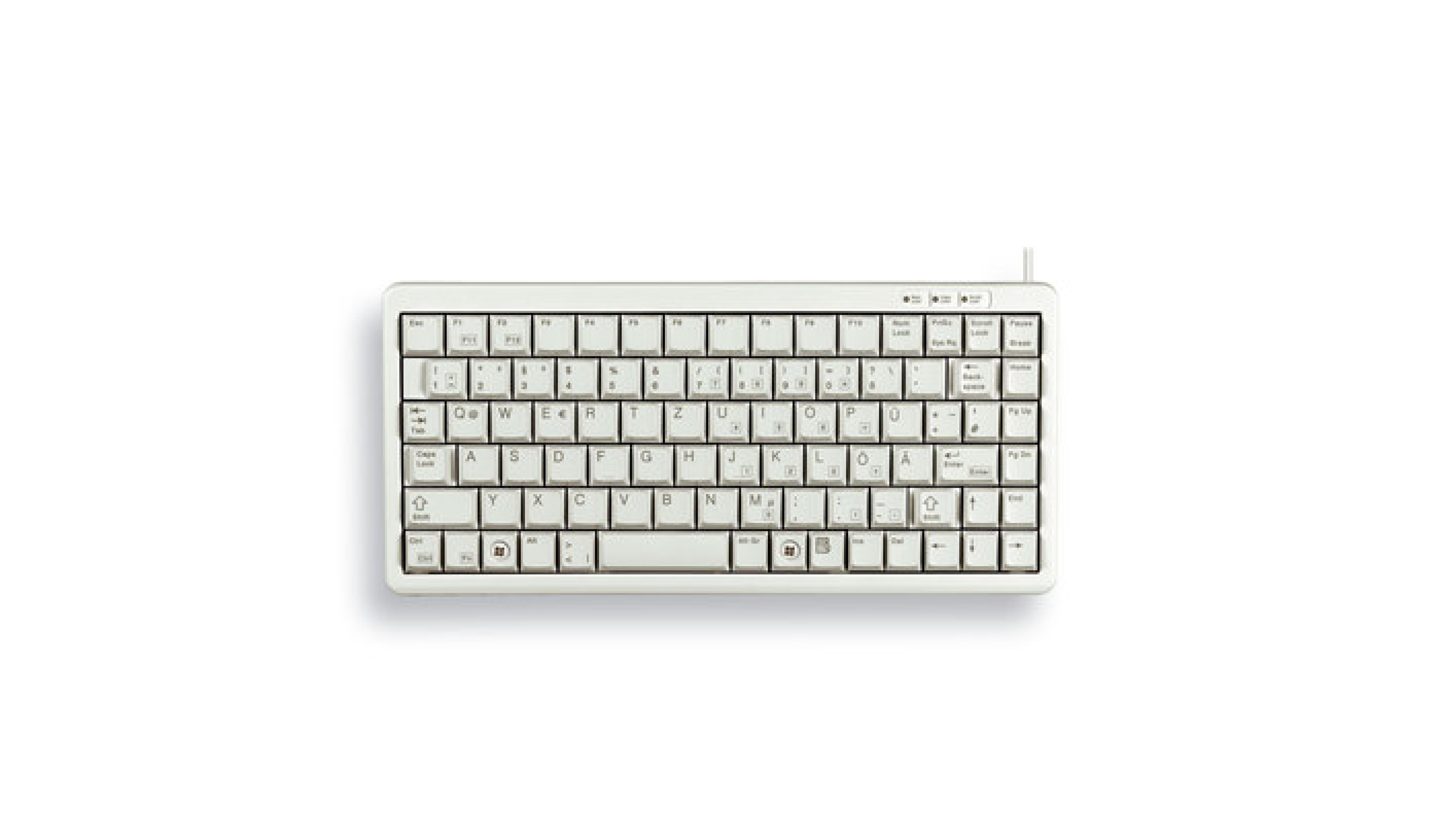 CHERRY ML4100 Tastatur Wired EU MX schwarz TKL 75% hellgrau