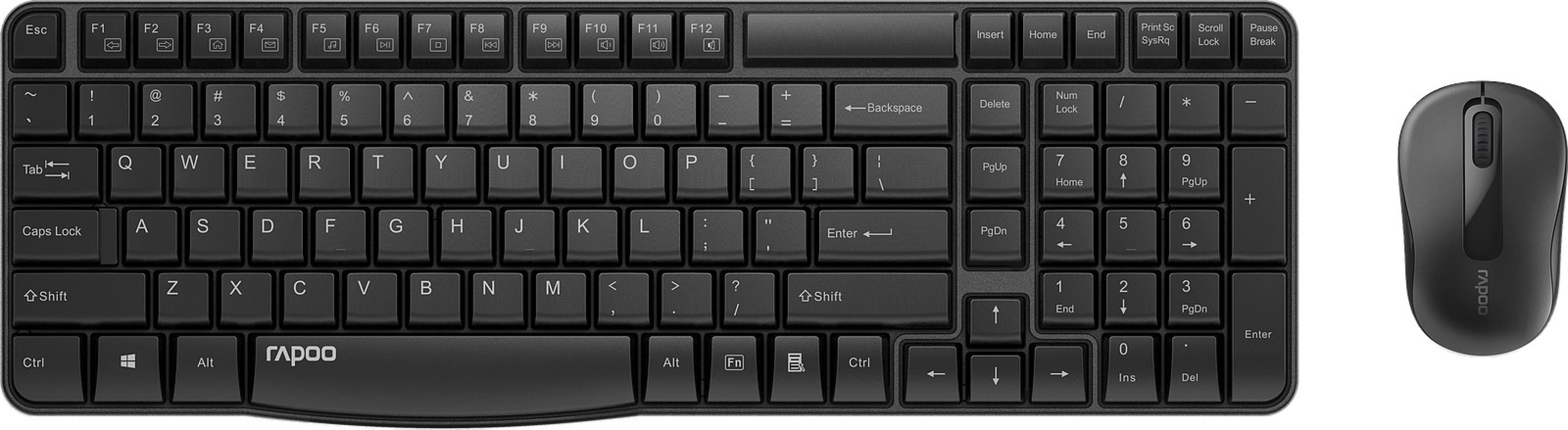 RAPOO X1800S.DE.BLK Basic Wireless Combo set