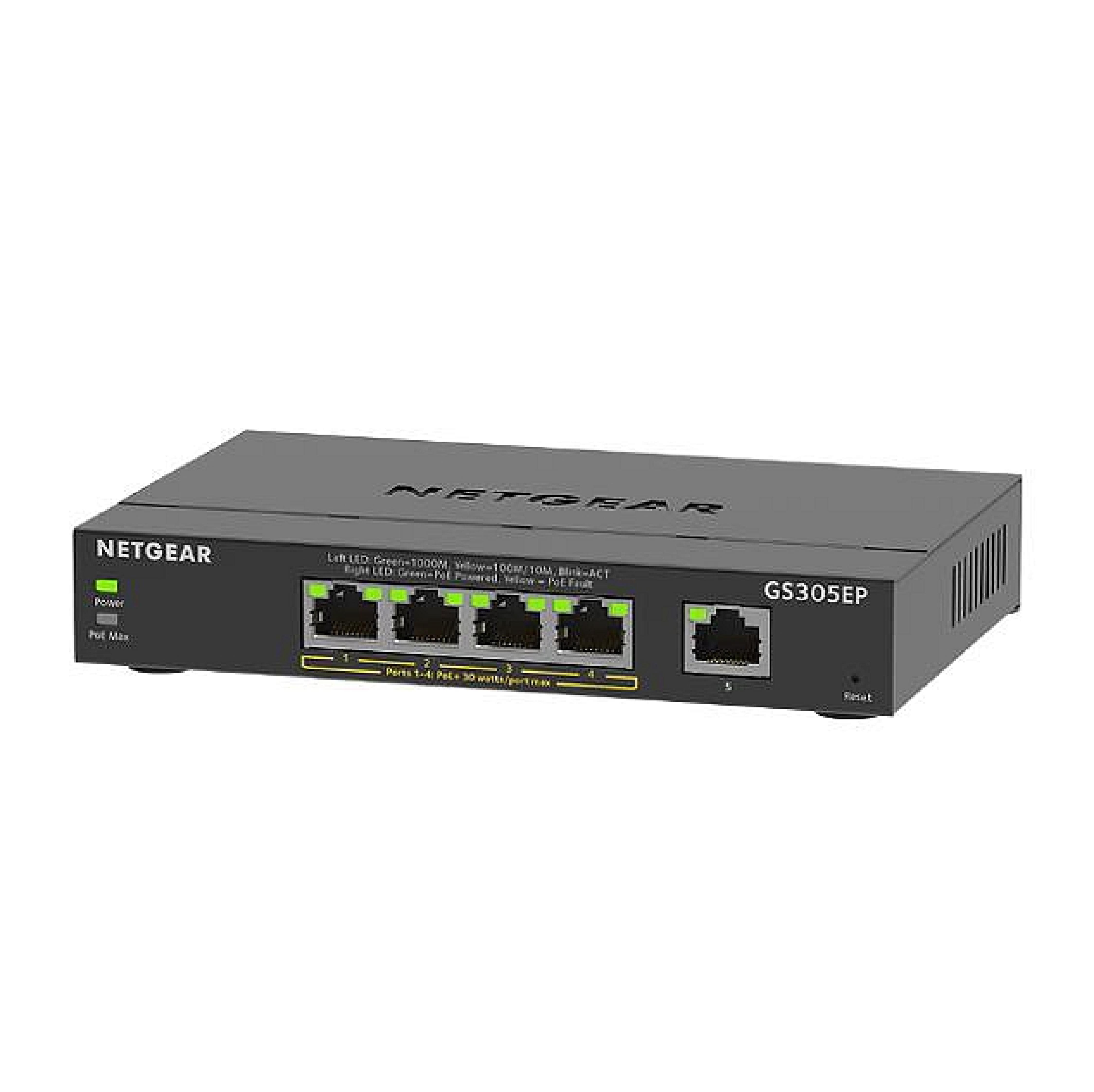 NETGEAR 5 Port GBE PoE Plus Switch