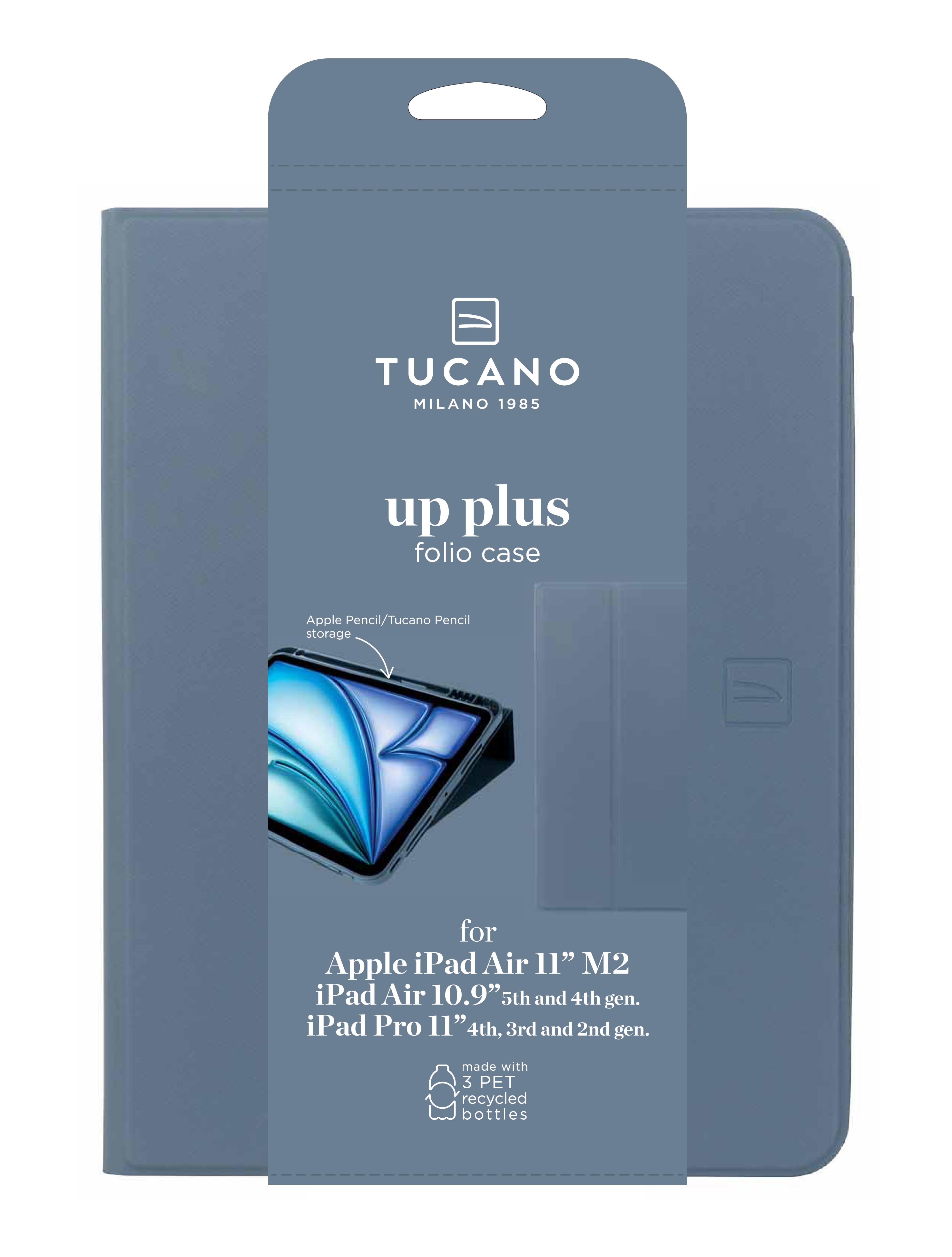 TUCANO UP PLUS Tablethülle Apple iPad Air 11" M4-M3-M2, iPad Air 5th/4th gen , iPad Pro 11" 4th/3rd gen, Himmelblau