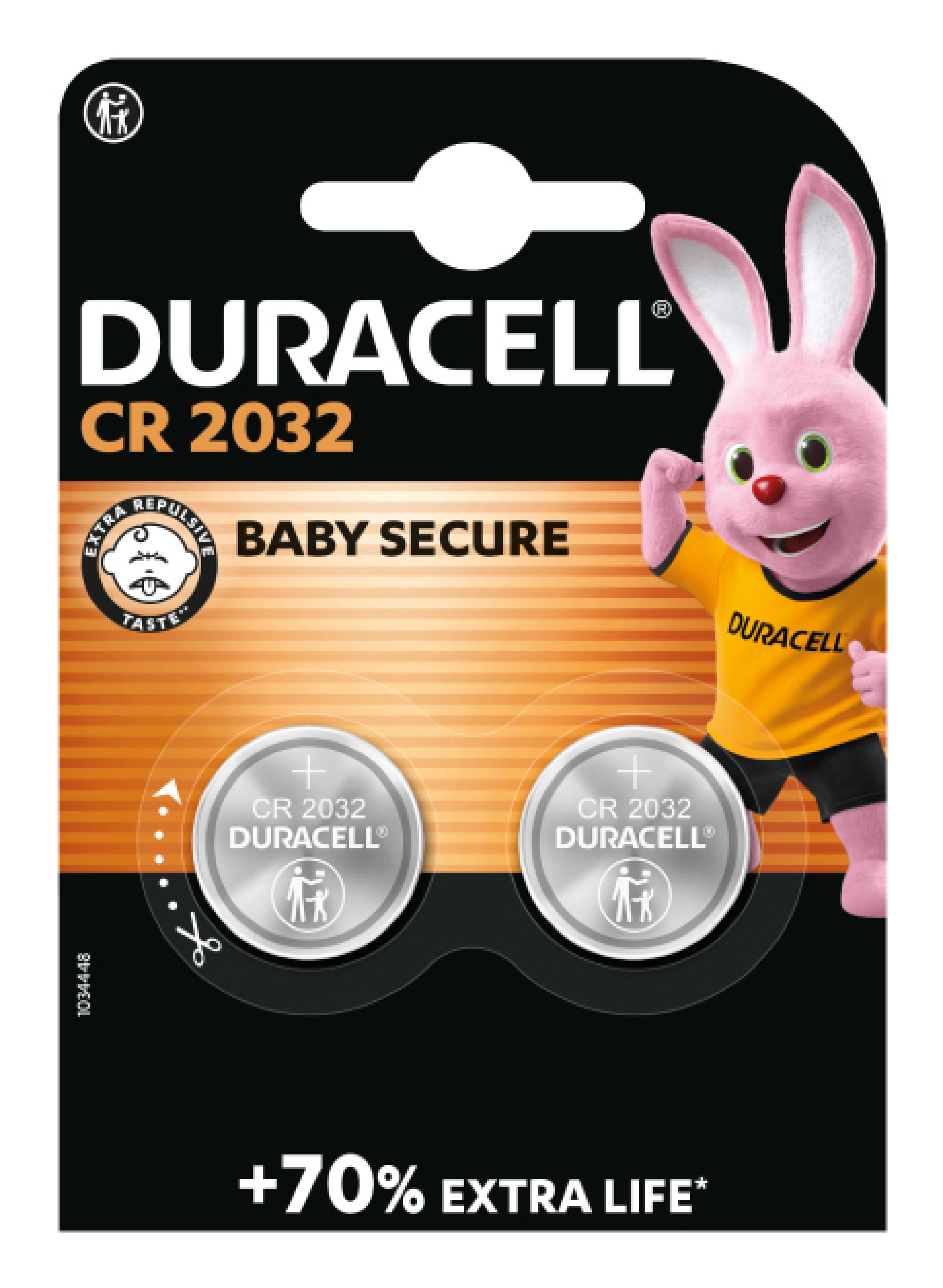 Duracell Batterie Knopfzelle CR2032 3.0V Lithium 2St.