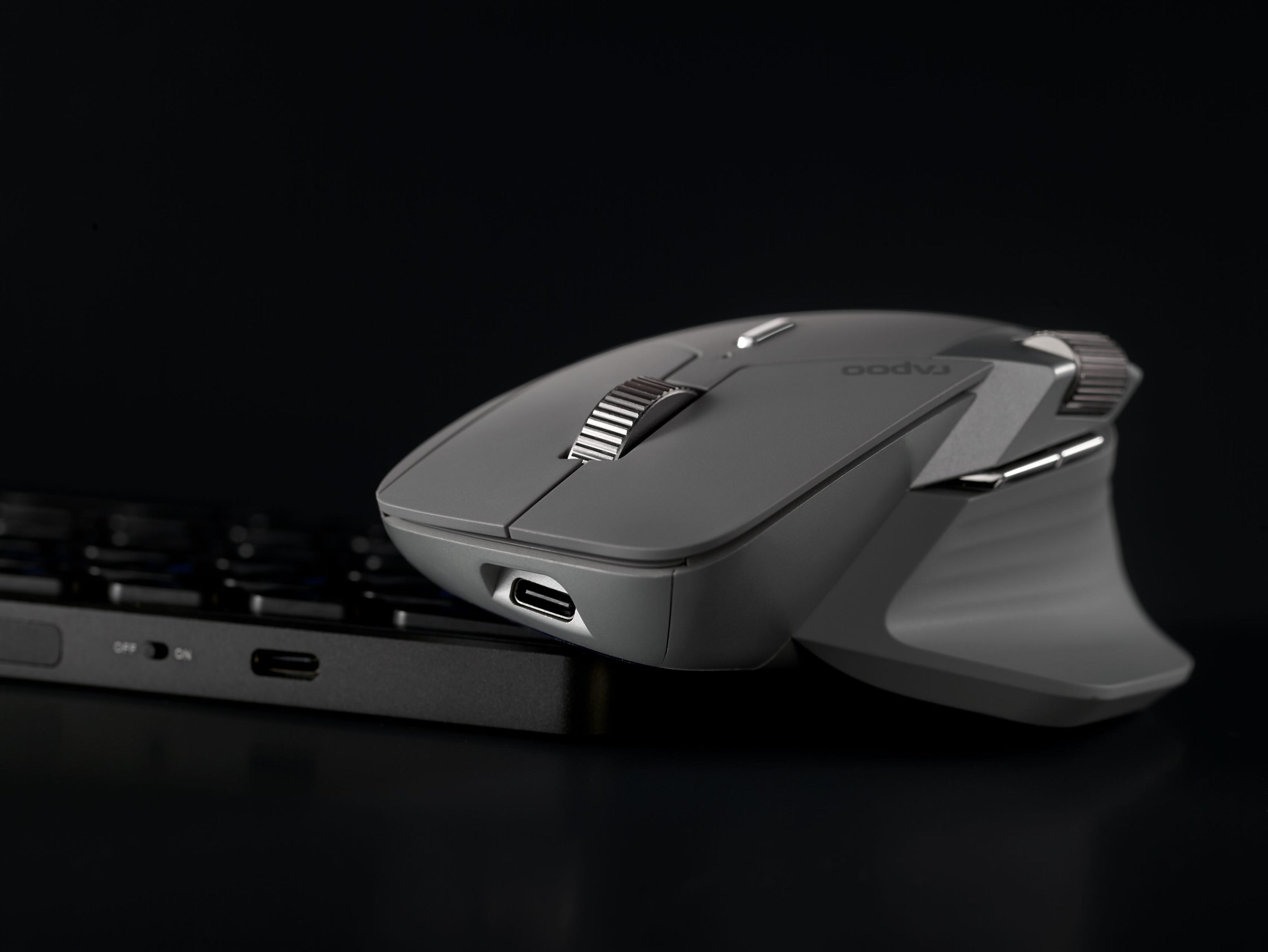 RAPOO MT760L - rechargeable Mouse Wireless, Bluetooth Light Black
